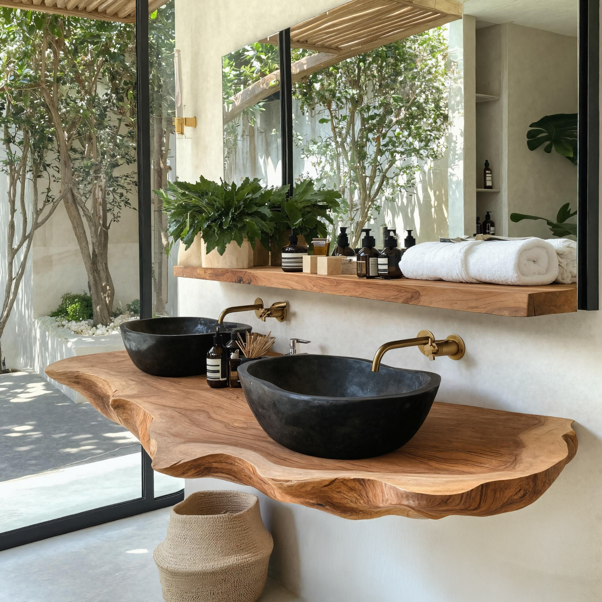 Wooden Vessel Sink Handcrafted For Bathroom Renovation SILDTTRVS013