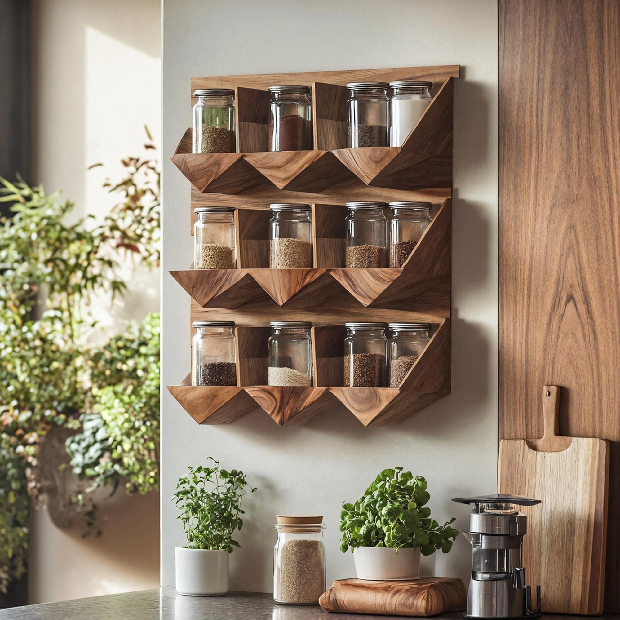 Handmade Spice Storage Rack For Mid Century Kitchen SILDTTRSRS013