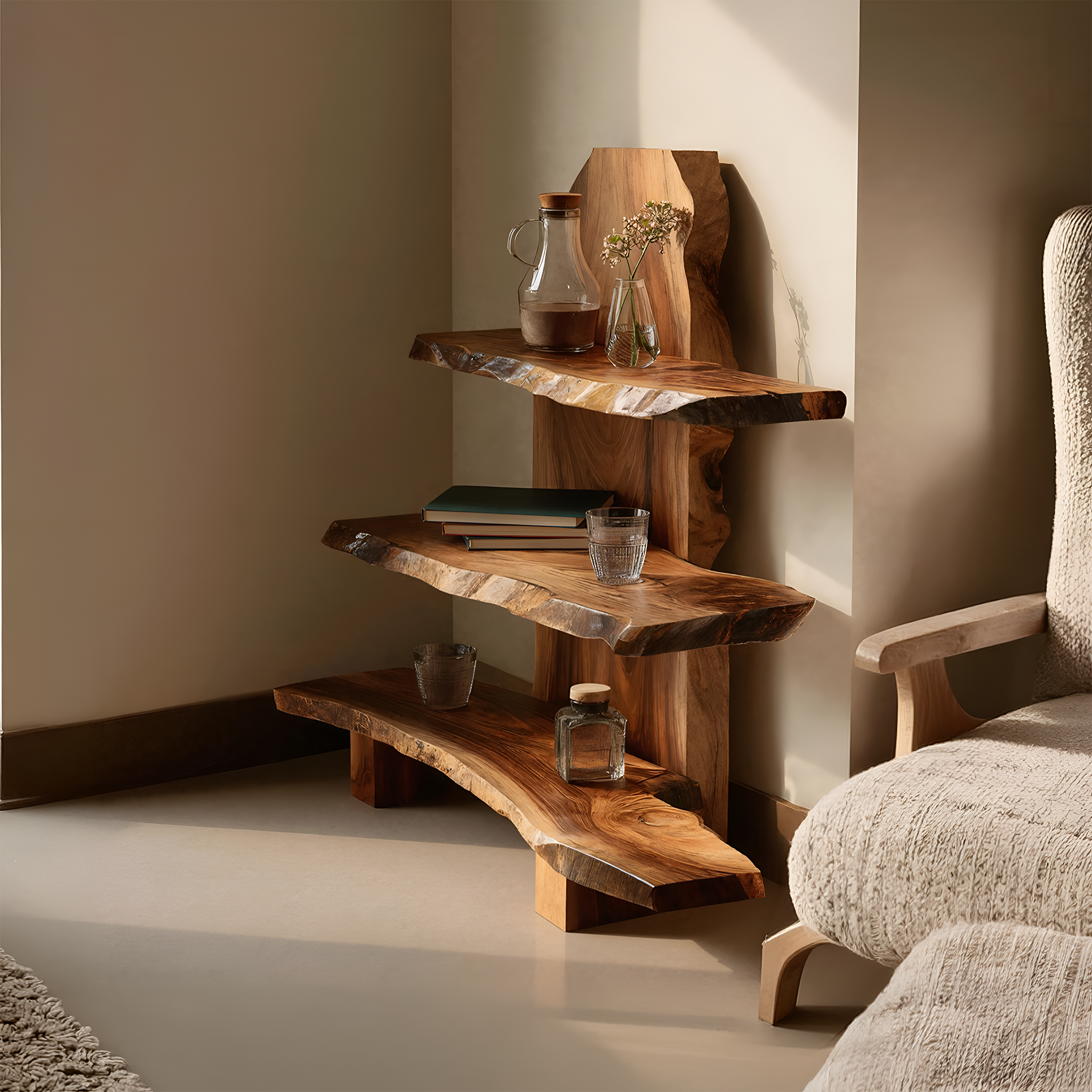Contemporary Handmade Spice Shelf For Kitchen Storage And Decor SILDTTNFGS014