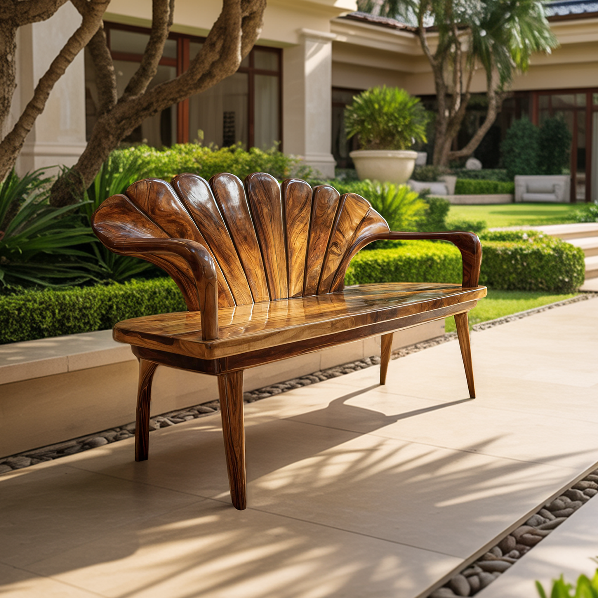 Handcrafted Wooden Bench For Entryway Hallway Seating SILDTTRBEN032