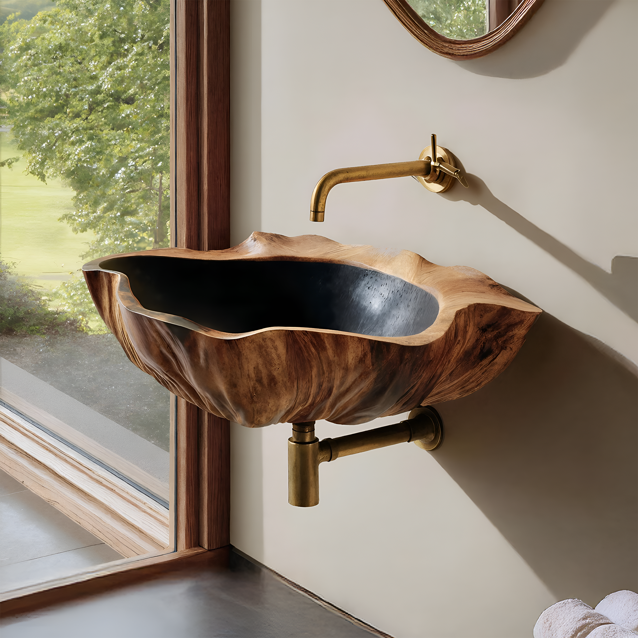 Modern Wall Mounted Wooden Bathroom Sink For Sleek Bathroom Furniture SILDTTNVS080