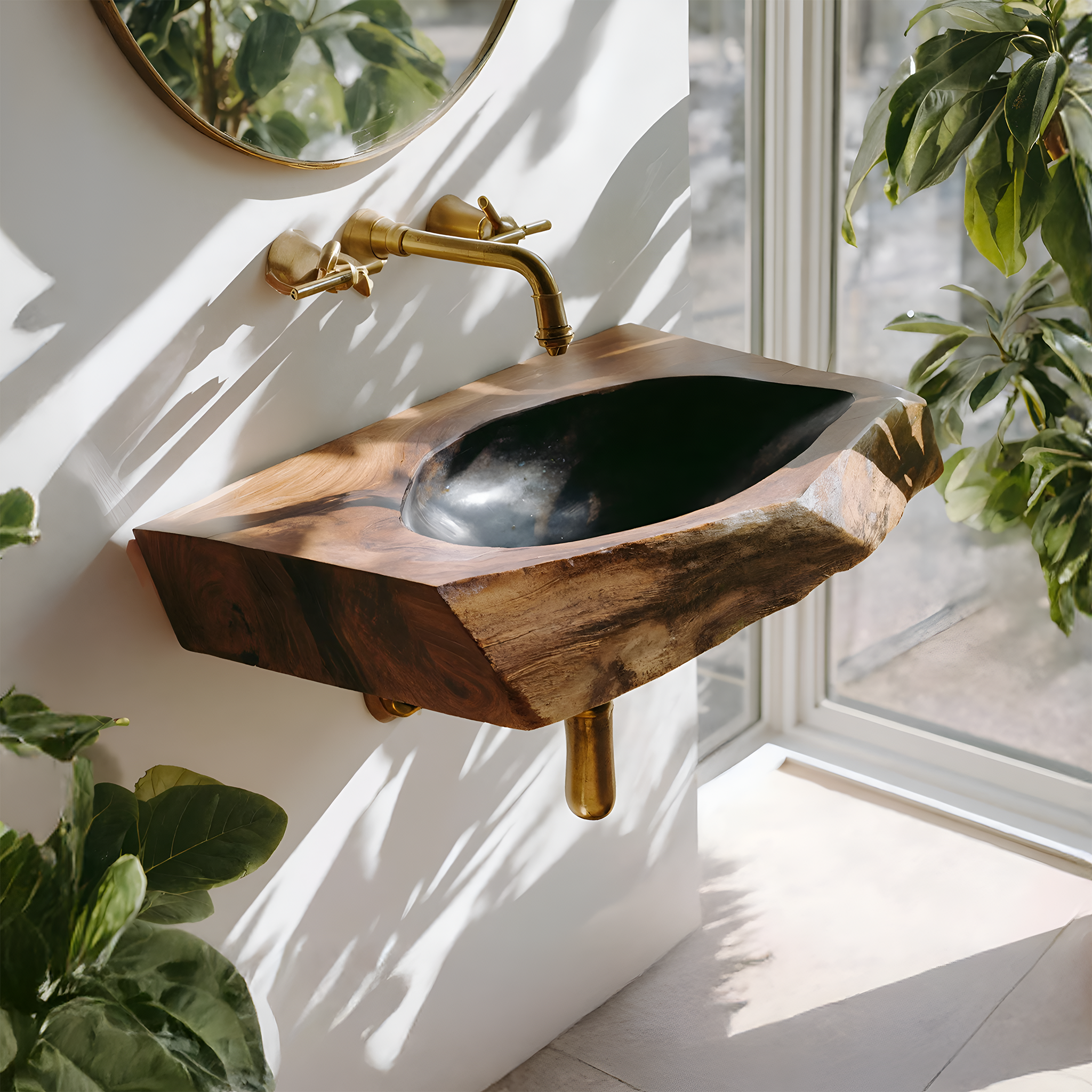 Mid Century Solid Wood Vanity Sink For Bathroom Furniture And Decor SILDTTNVS081