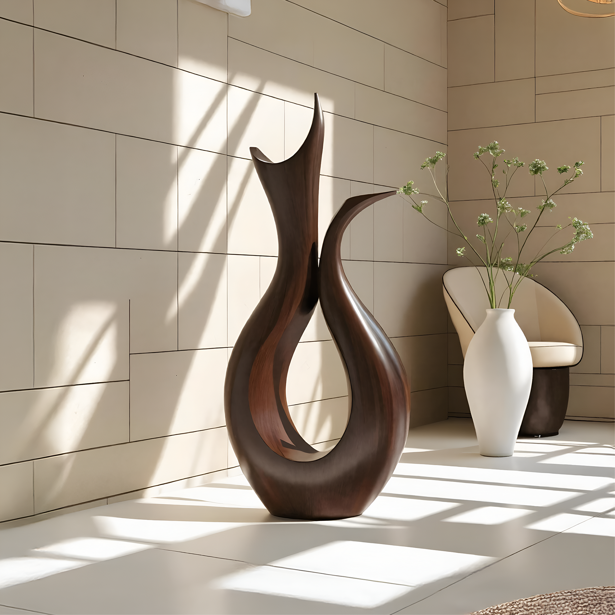 Farmhouse Abstract Sculpture For Furniture Rustic Decor SILDTTNAS008