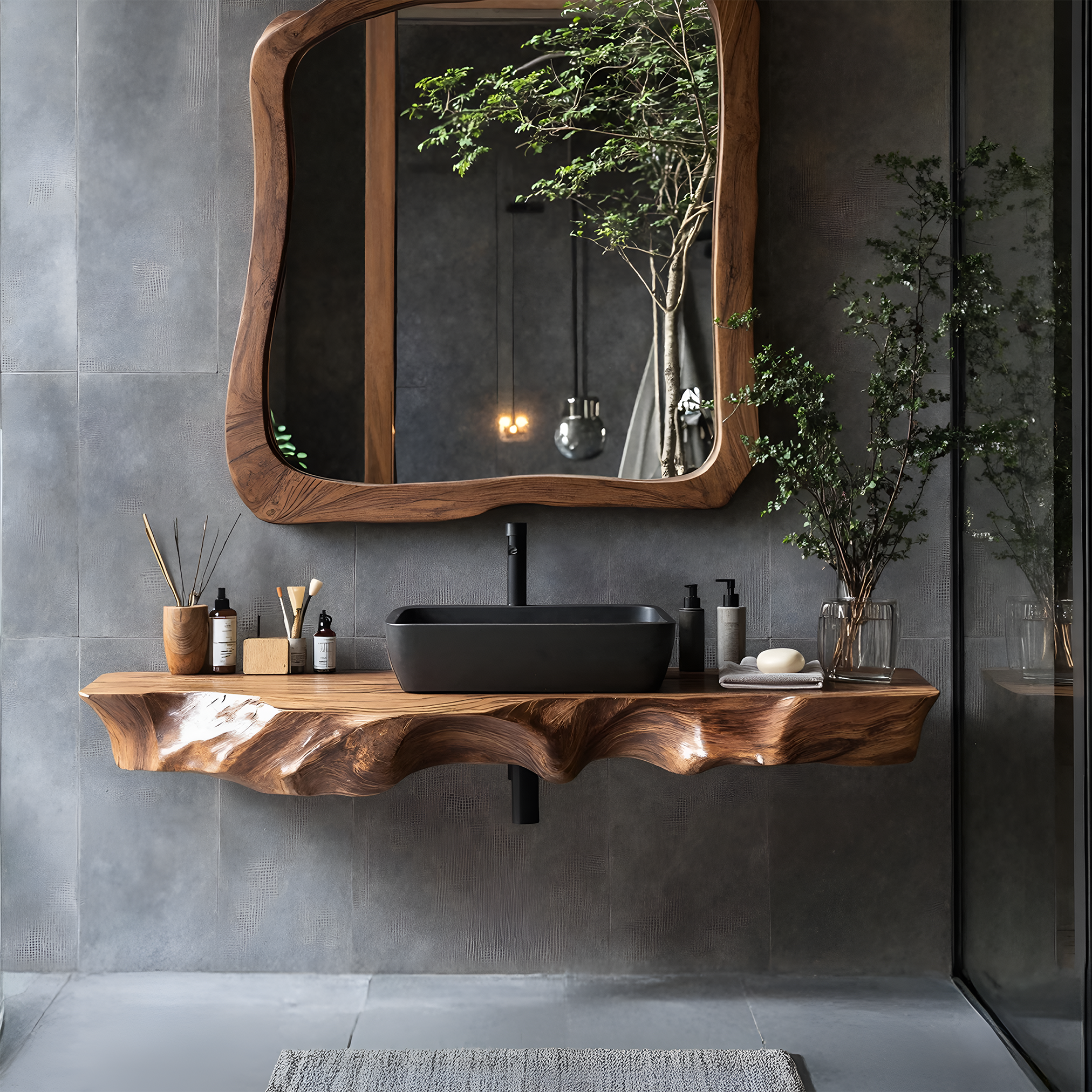 Farmhouse Solid Wood Vanity For Classic Bathroom SILDTTRBAS028