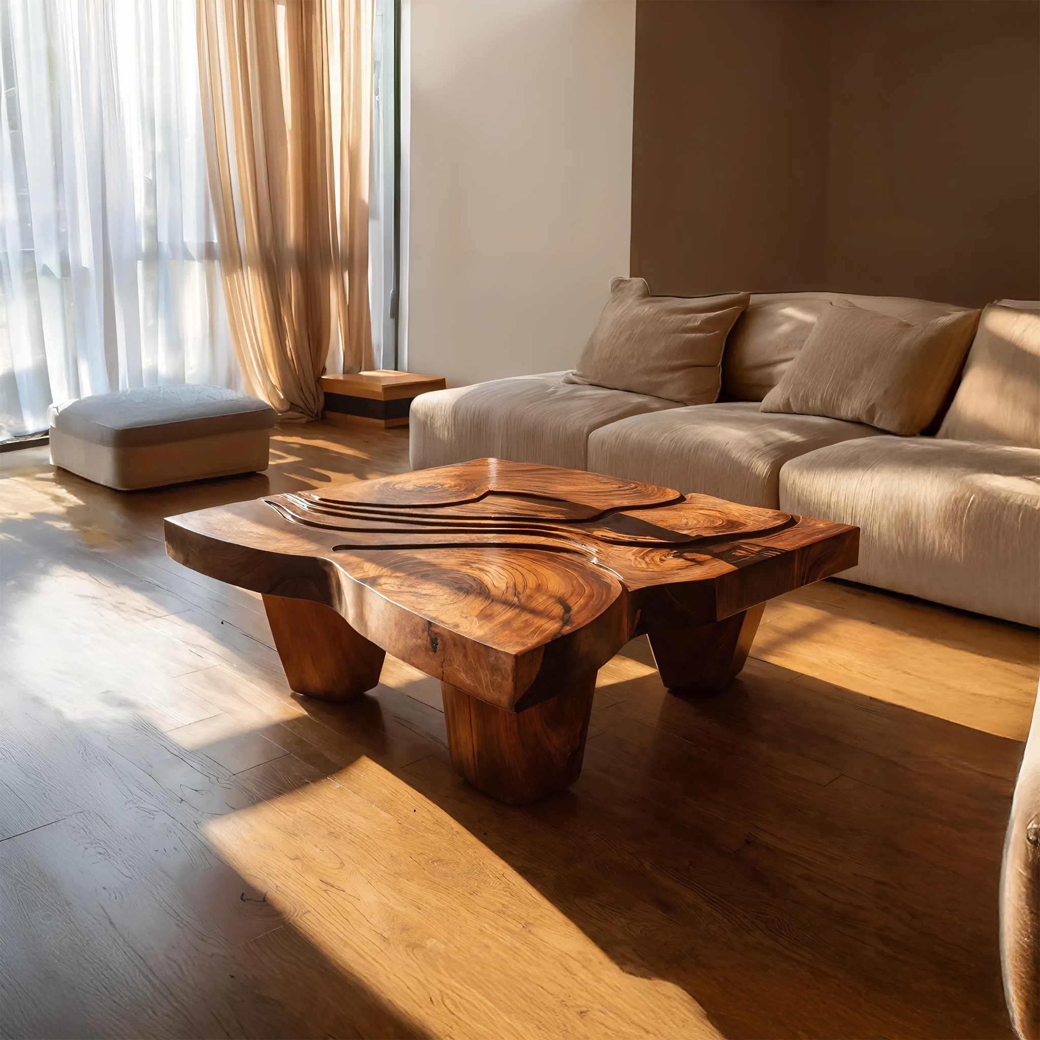 Modern Farmhouse Abstract Coffee Table For Living Room Decor SILDTTRCF088