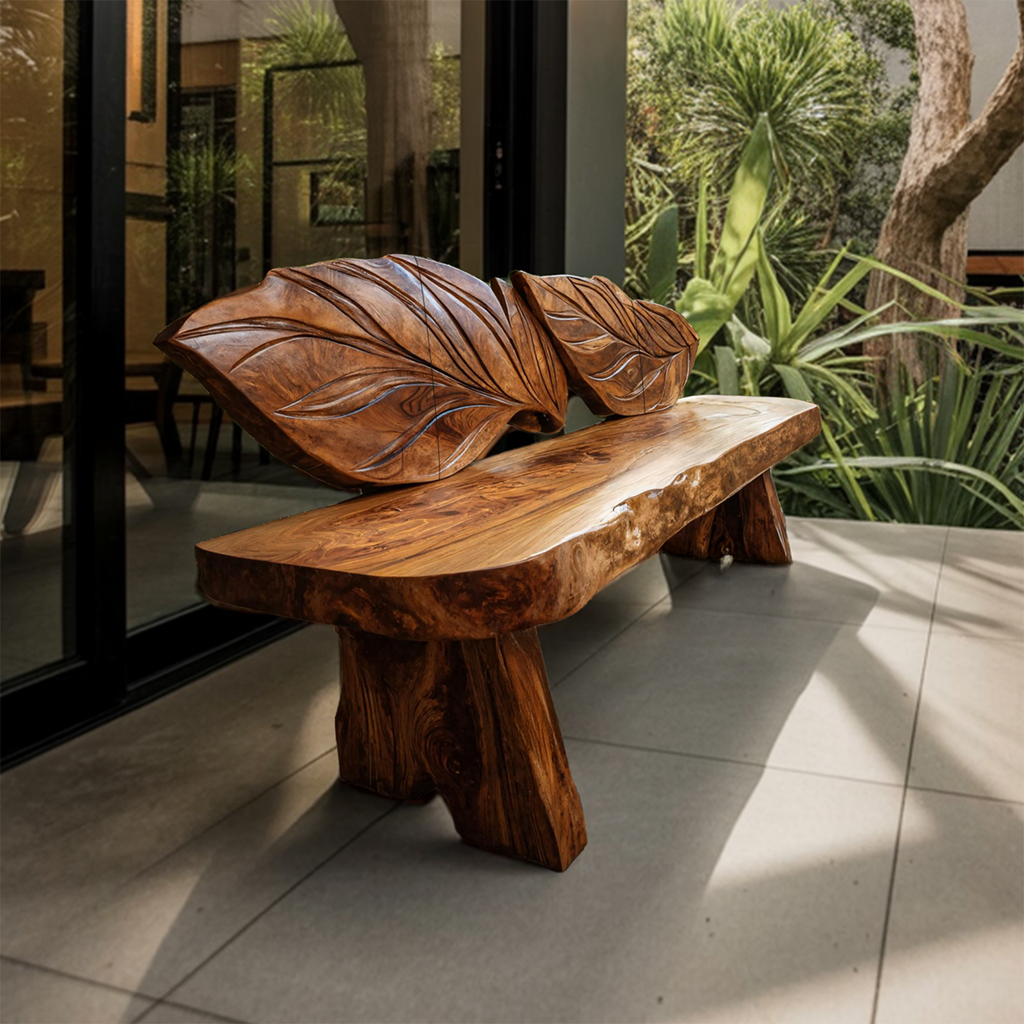 Live Edge Solid Wood Bench For Entryway Interior Decor SILDTTRBEN026