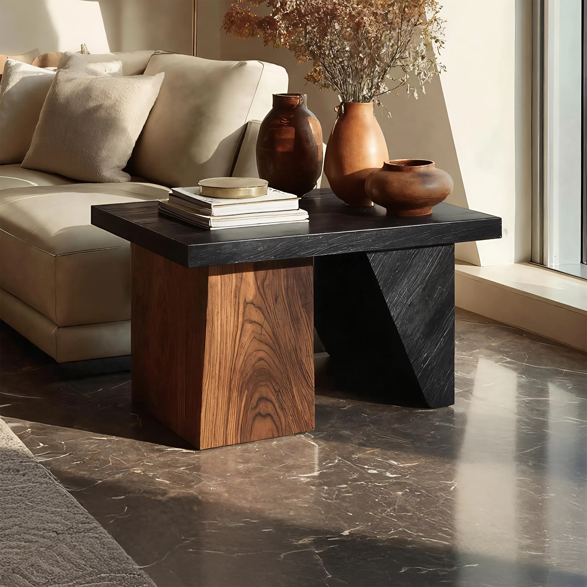 Modern Solid Wood End Table For Entryway Accent Table SILDTTNSTA037