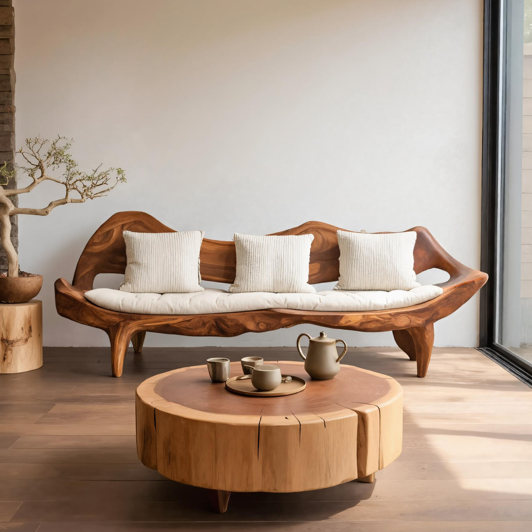 Modern Sofa With Sculptural Frame For Living Room Or Lounge SITHTTSF003