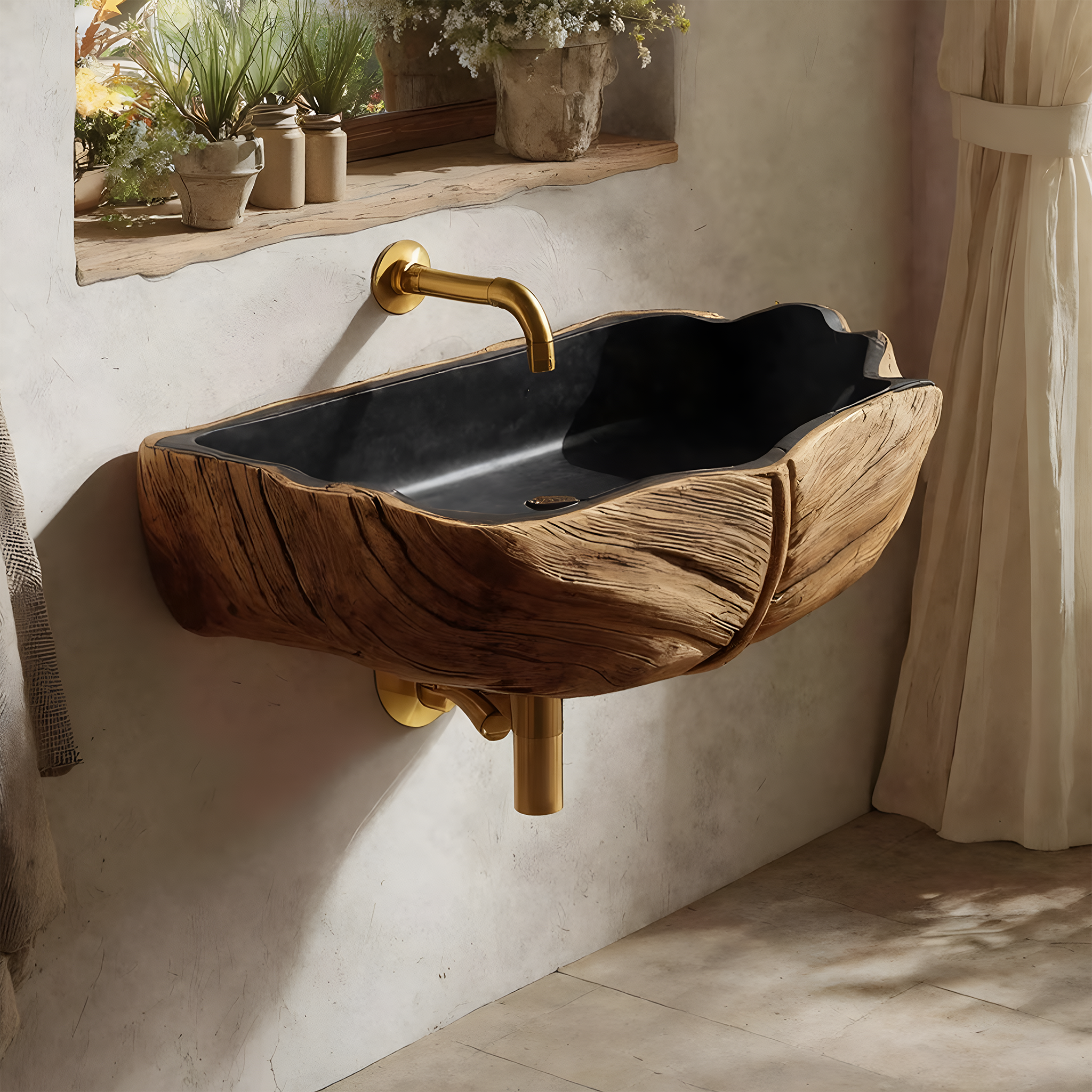 Farmhouse Solid Wood Vanity Sink For Traditional Bathroom Decor SILDTTNVS066