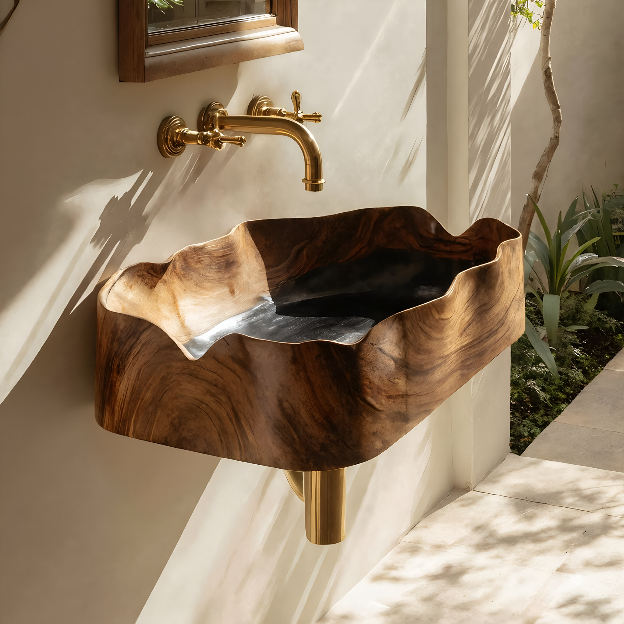 Farmhouse Solid Wood Vanity Sink For Bathroom Furniture Design SILDTTNVS078