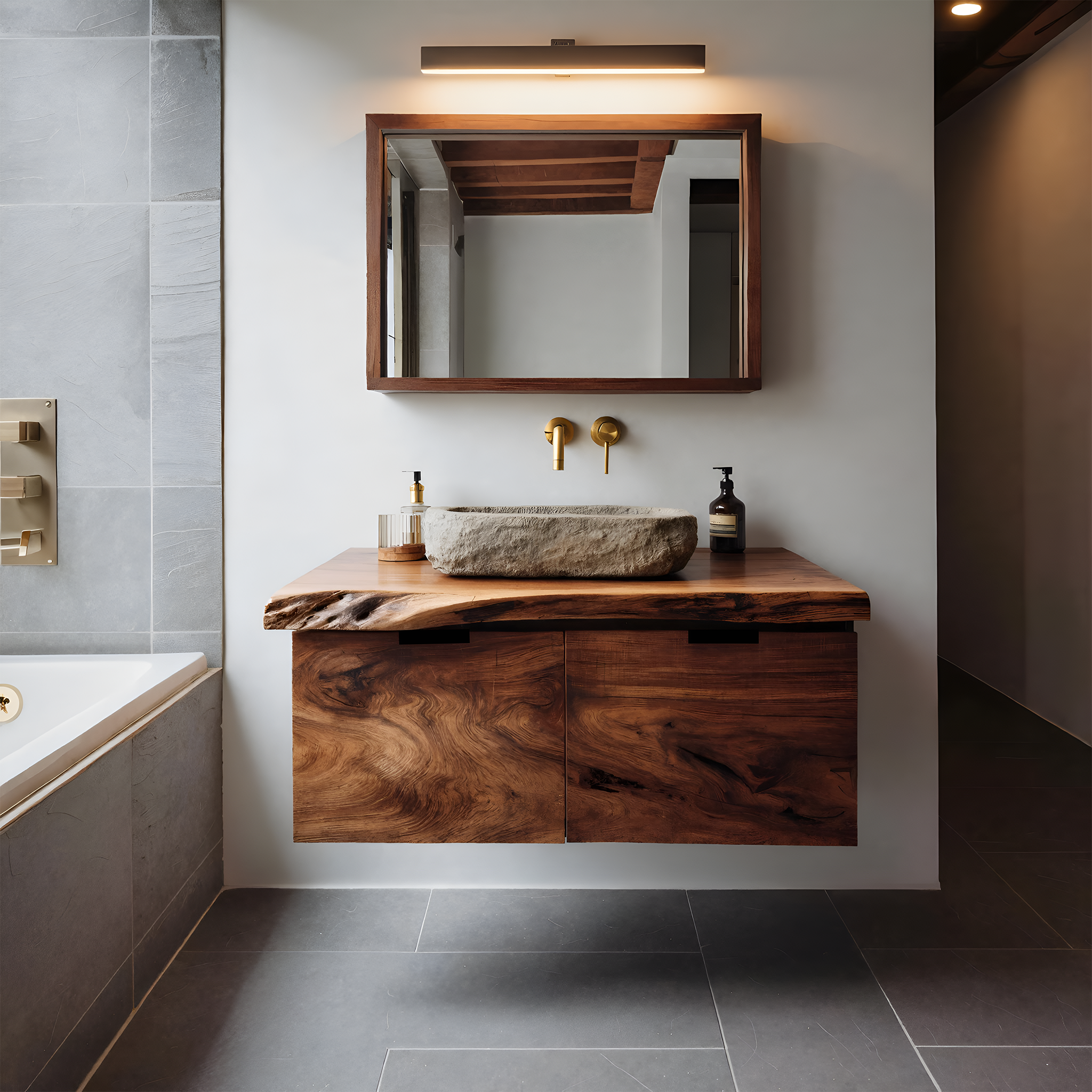 Contemporary Floating Bathroom Vanity For Bathroom RTTHTTBRV004