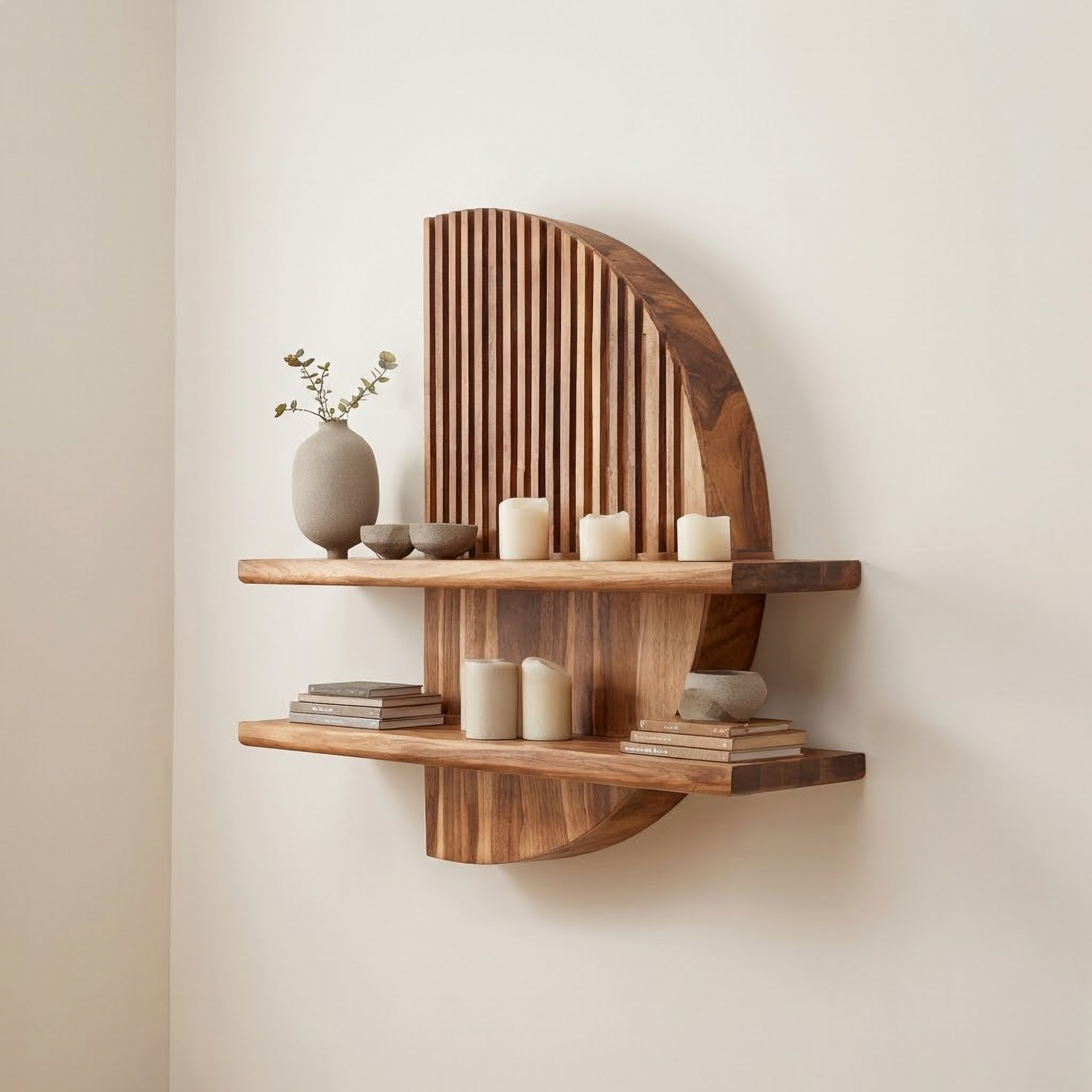 Rustic Floating Wall Shelf For Living Room Or Entryway SINLSAFL442