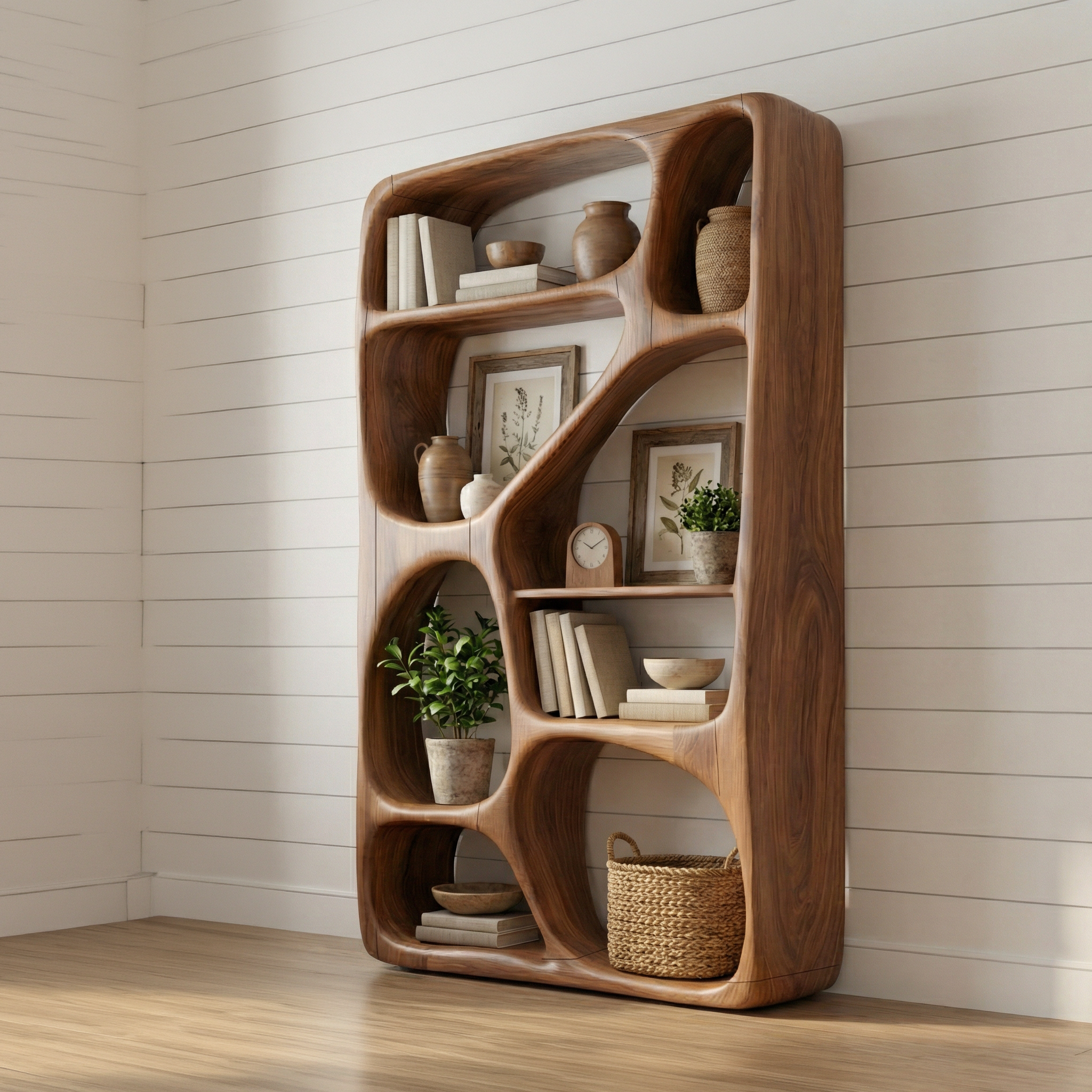 Modern Sculptural Bar Cabinet For Living Room And Home Bar SINLSASC507