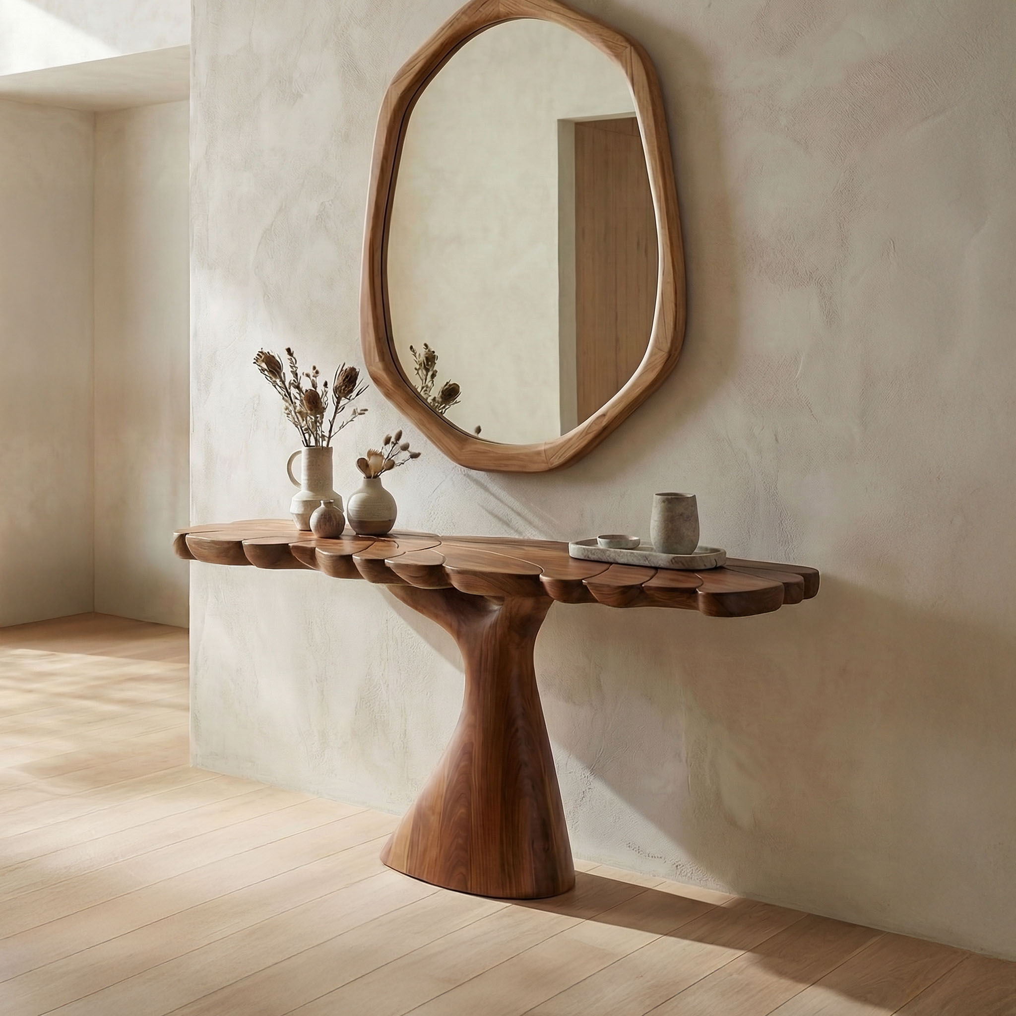 Rustic Console Table Wooden Living Room SINLSACS525