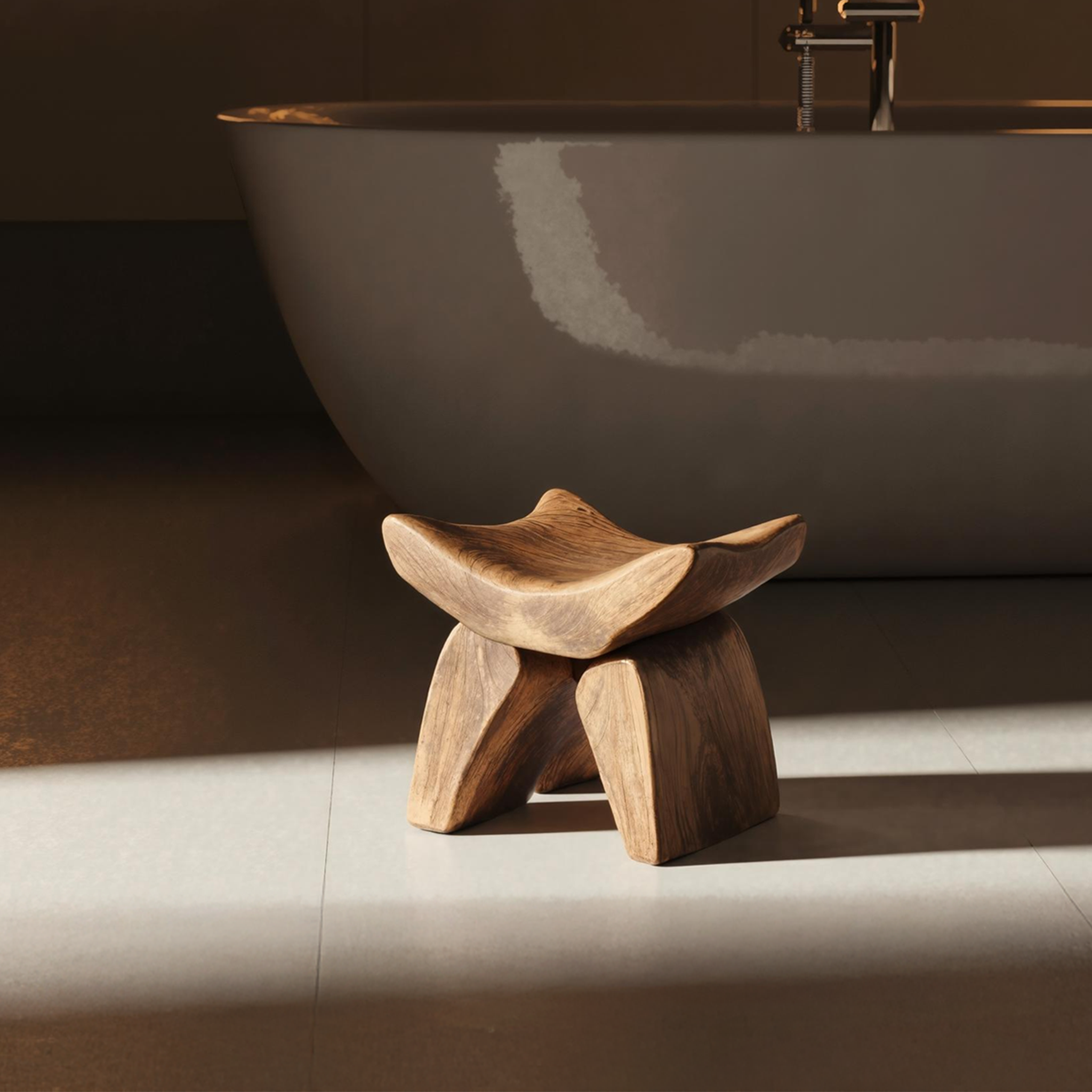 Handcrafted Shower Bench For Spa-Style Bathroom Decor SILDTTRSB009