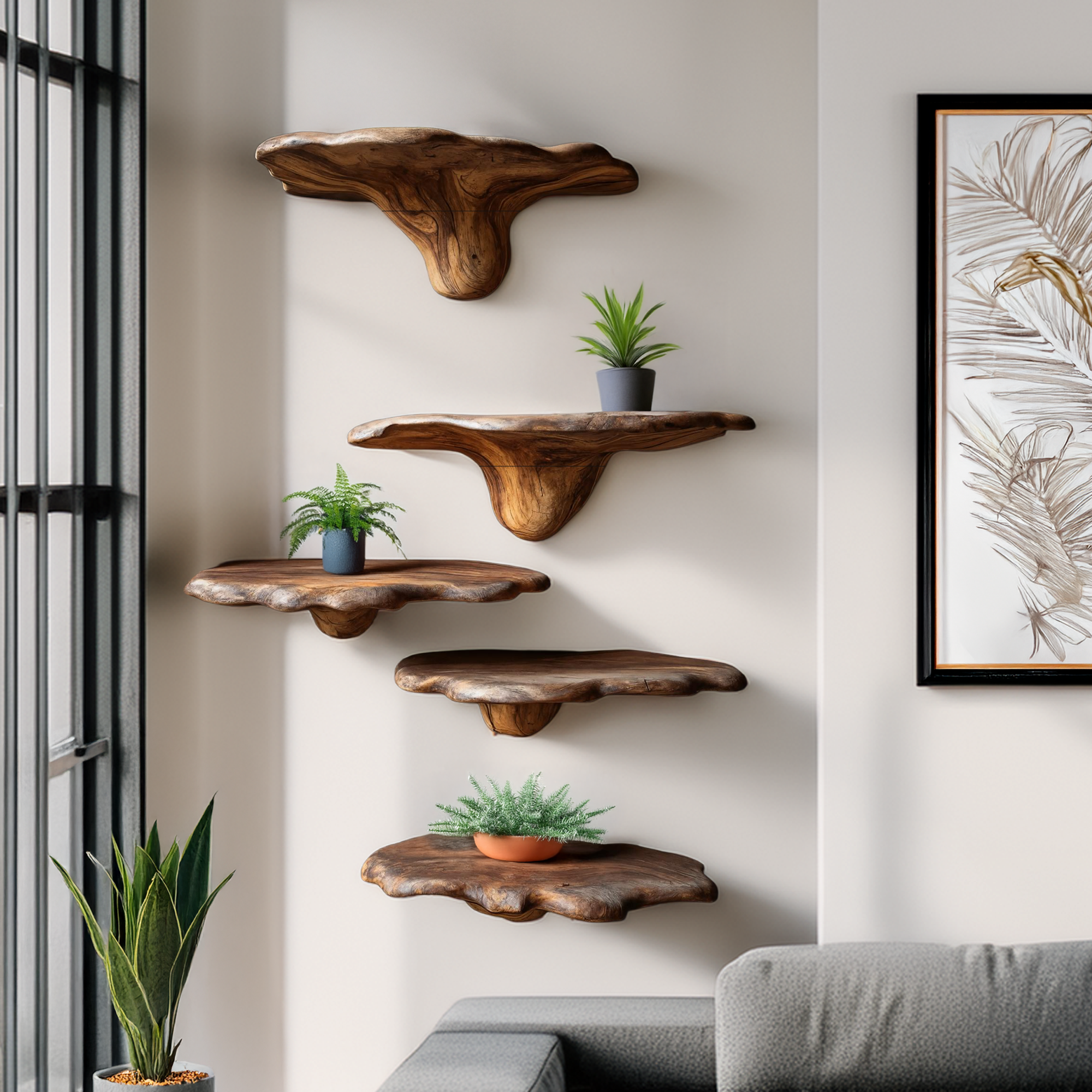 Modern Wooden Mushroom Shelf Furniture Decor For Home SILDTTRMR004