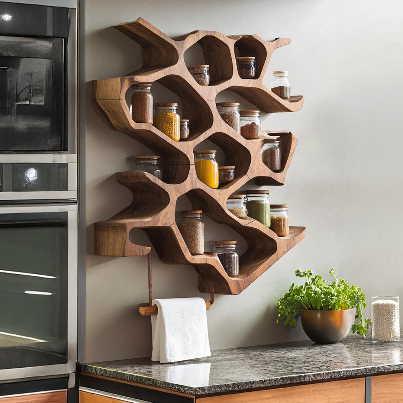 Rustic Entryway Design With Handcrafted Spice Cabinet SILDTTRSRS012