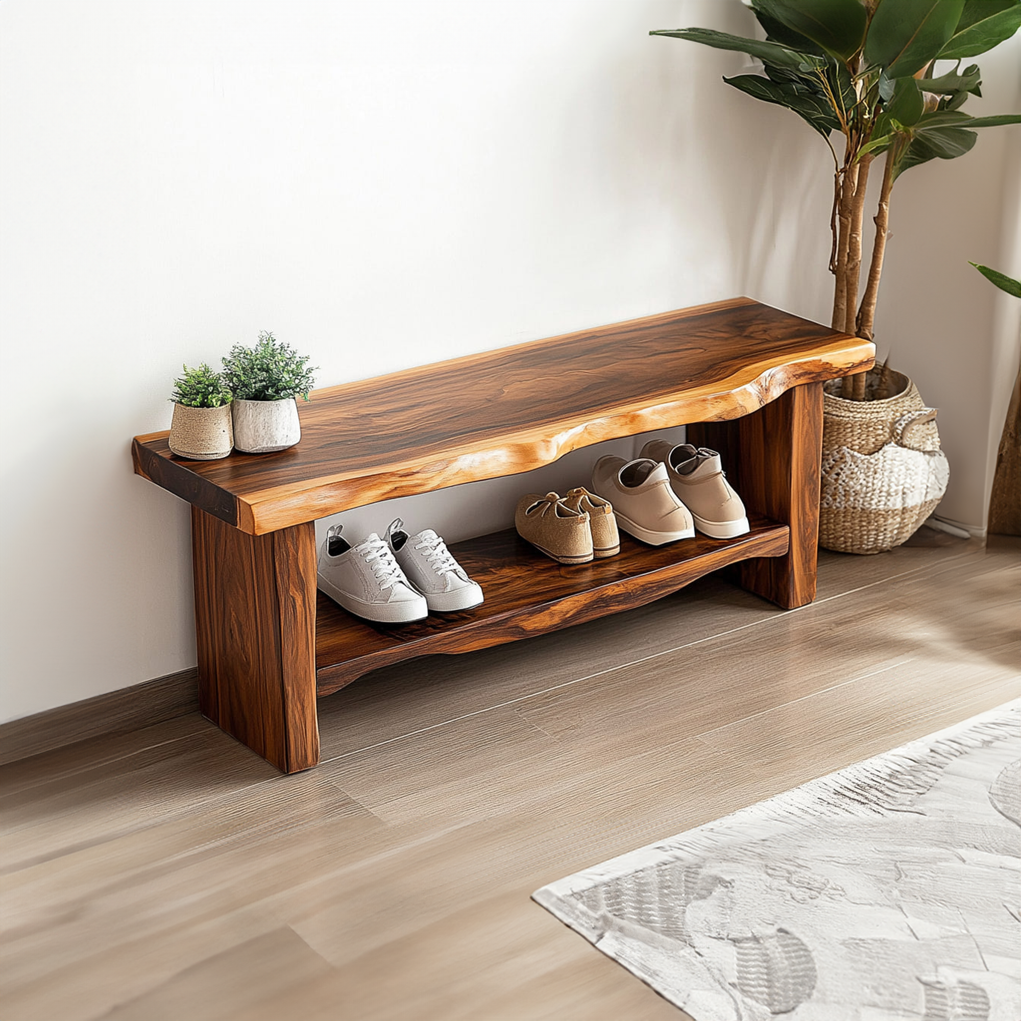 Rustic Home Shoe Bench Entryway And Closet SINLKISB084
