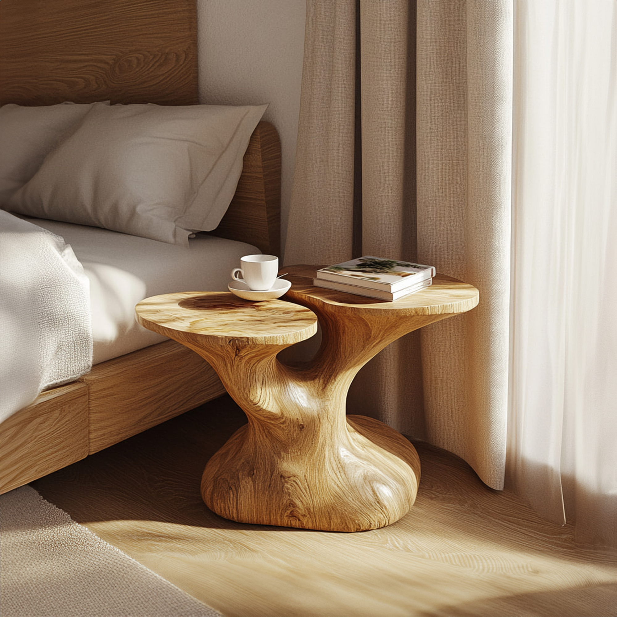 Rustic Handcrafted Bedside Table Bedroom Living Space SINLKIBT168