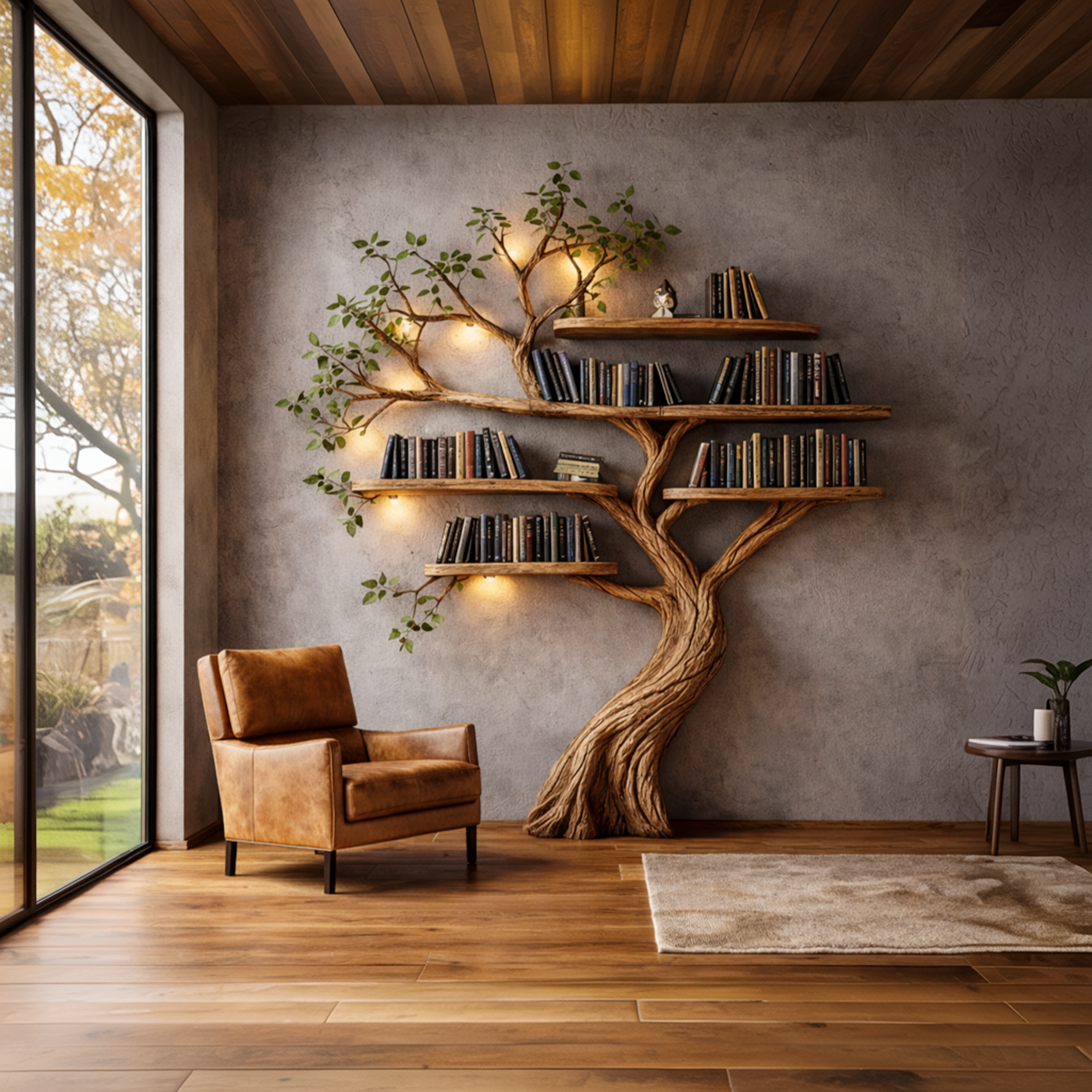 Organic Modern Sculptural Tree Bookshelf For Interior Space SINLKITB674