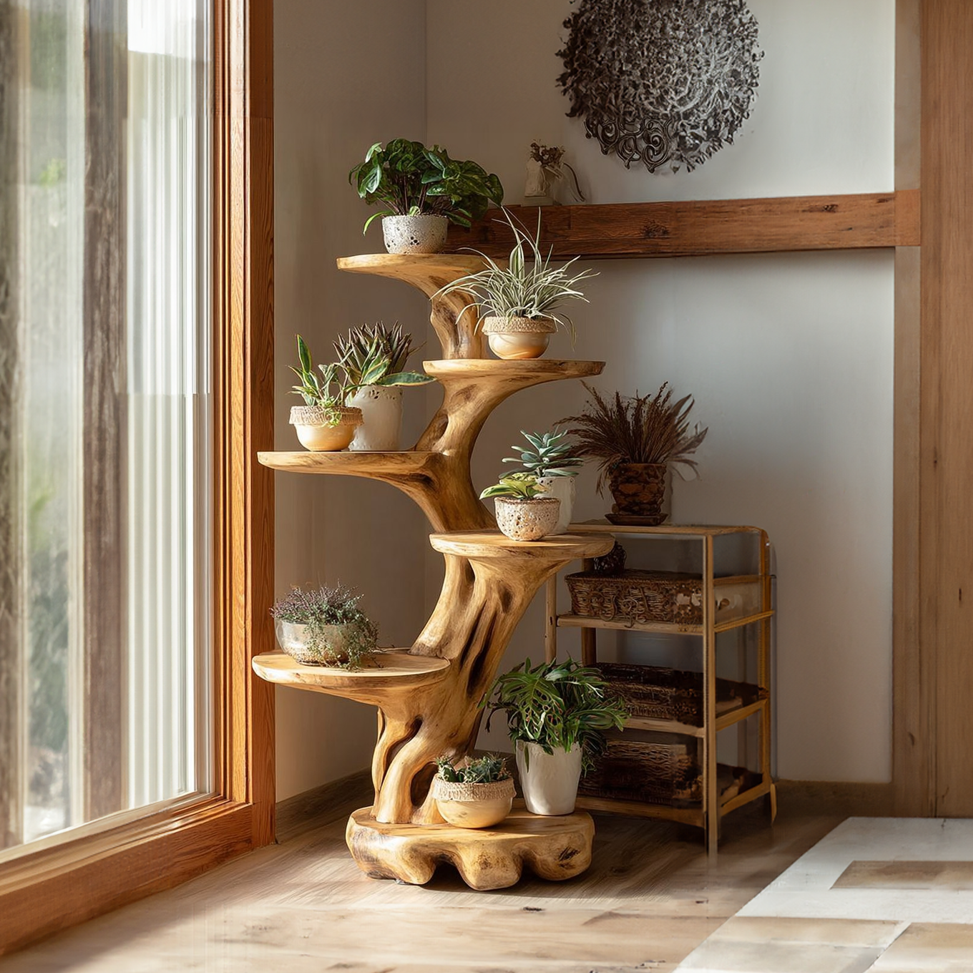 Rustic Tree Planter Display Living Space SINLKITT081