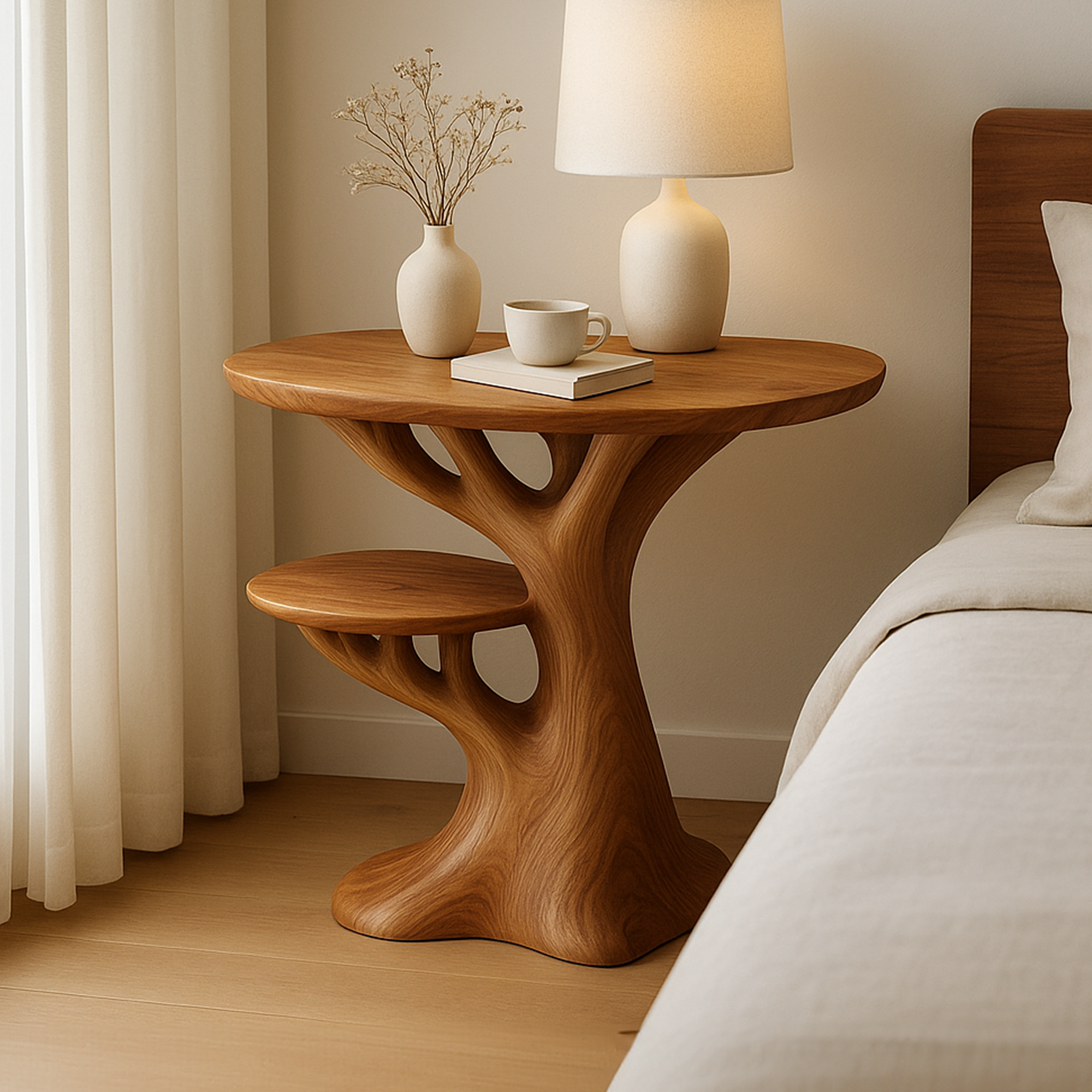 Rustic Tree Inspired Nightstand Bedroom SINLKIBT131