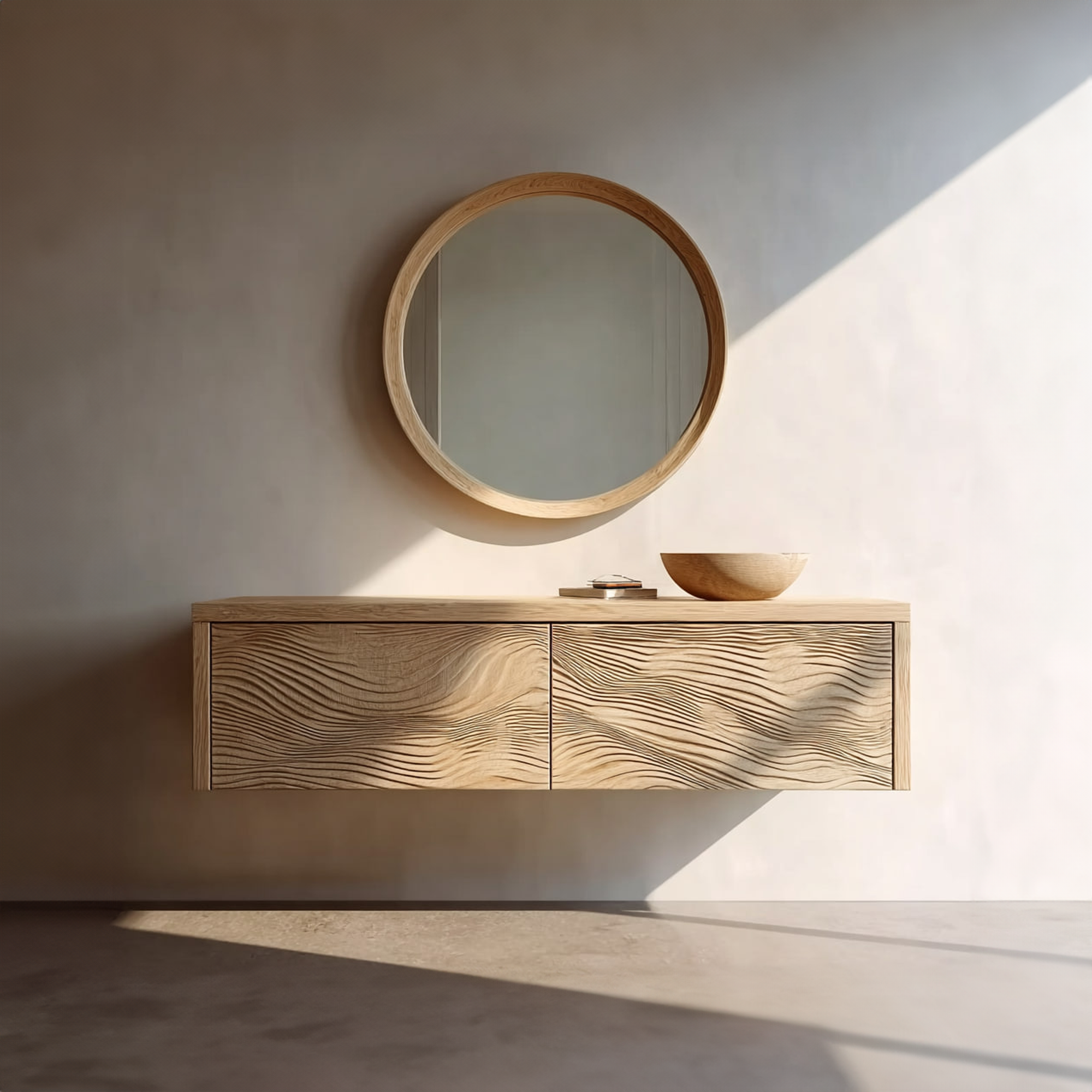 Rustic Wood Bathroom Vanity Cabinet Minimalist Bathroom Decor SINLKIBRV155