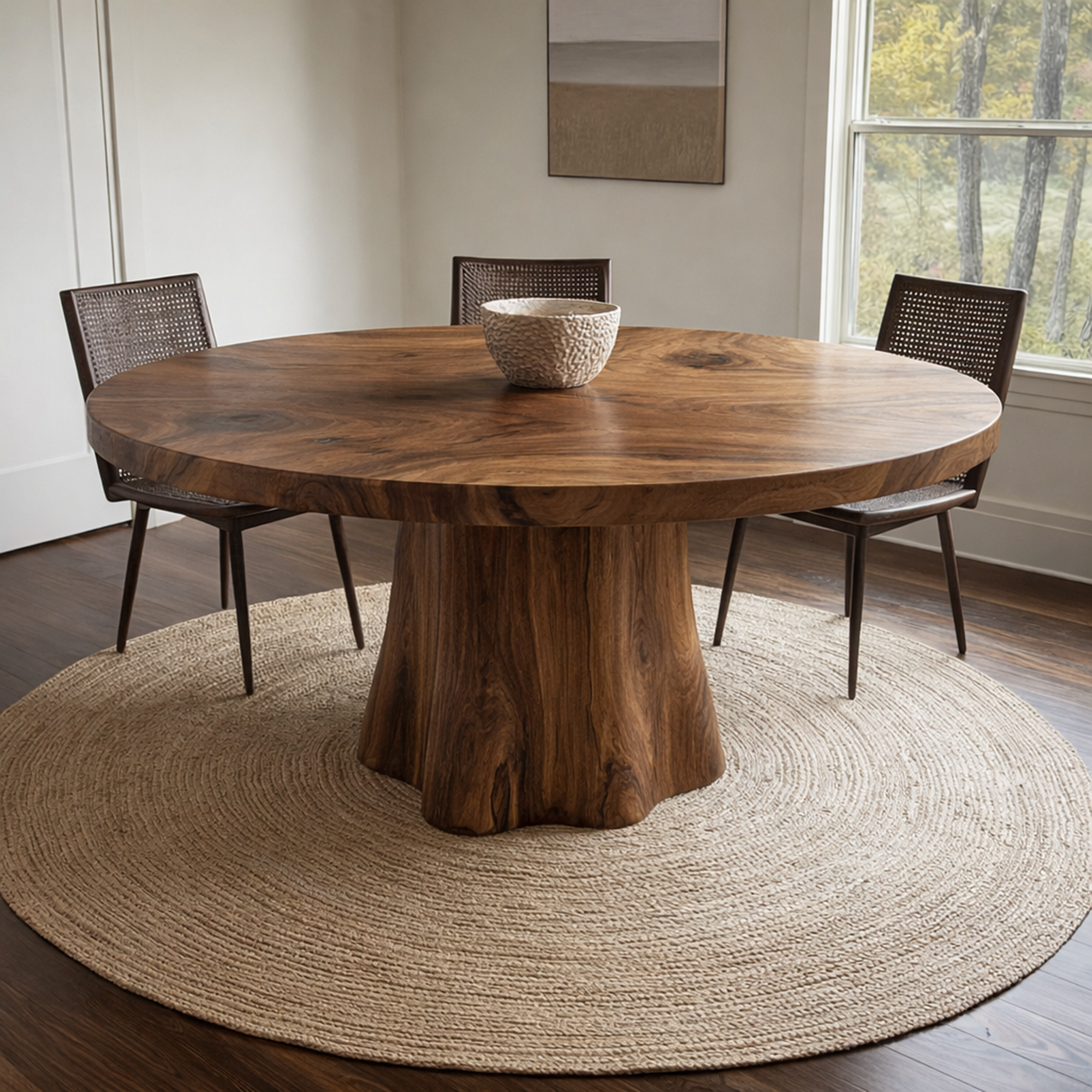 Rustic Round Dining Table For Dining Room And Kitchen SINLKIDT159