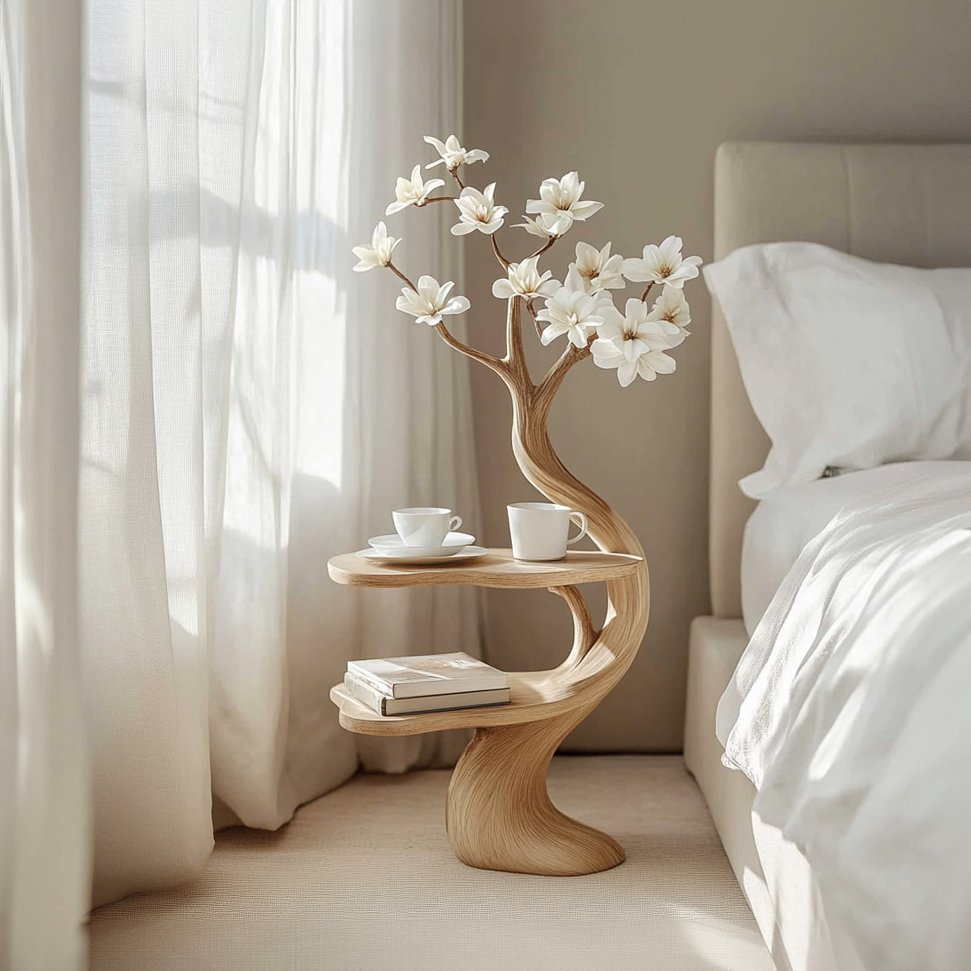 Rustic Branch End Table Modern Bedroom Entryway Nook SINLKIBT156