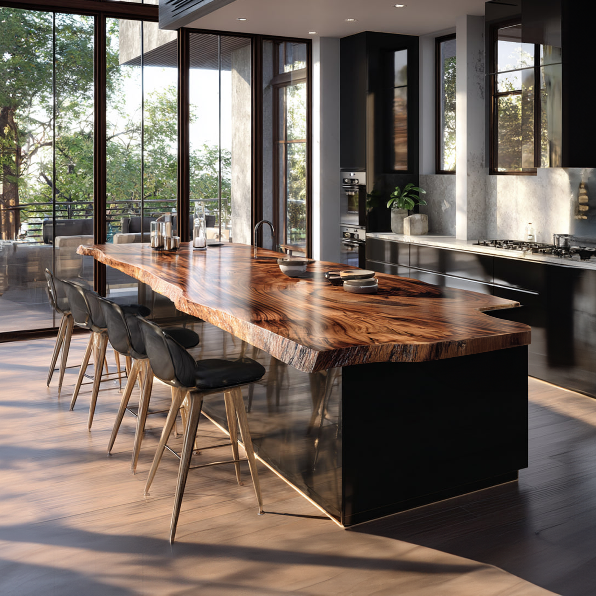 Rustic Luxury Live Edge Counter Kitchen Or Home Bar SINLKIKI119