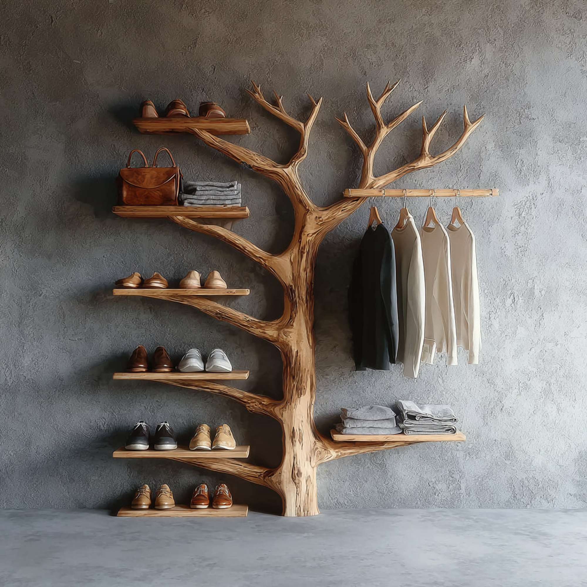 Rustic Clothing Rack Bedroom Home Decor SINLKITCR026