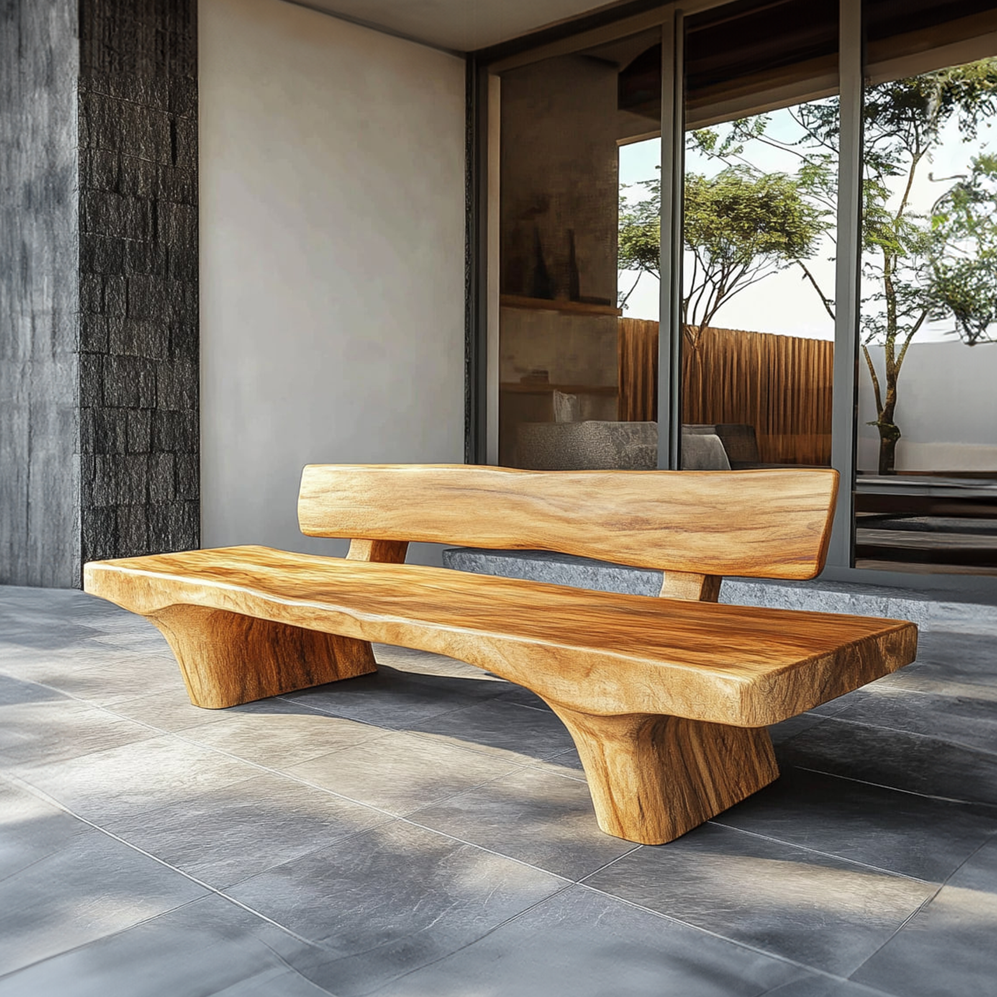 Rustic Minimal Bench For Entryway And Bedroom SINLKIRS048