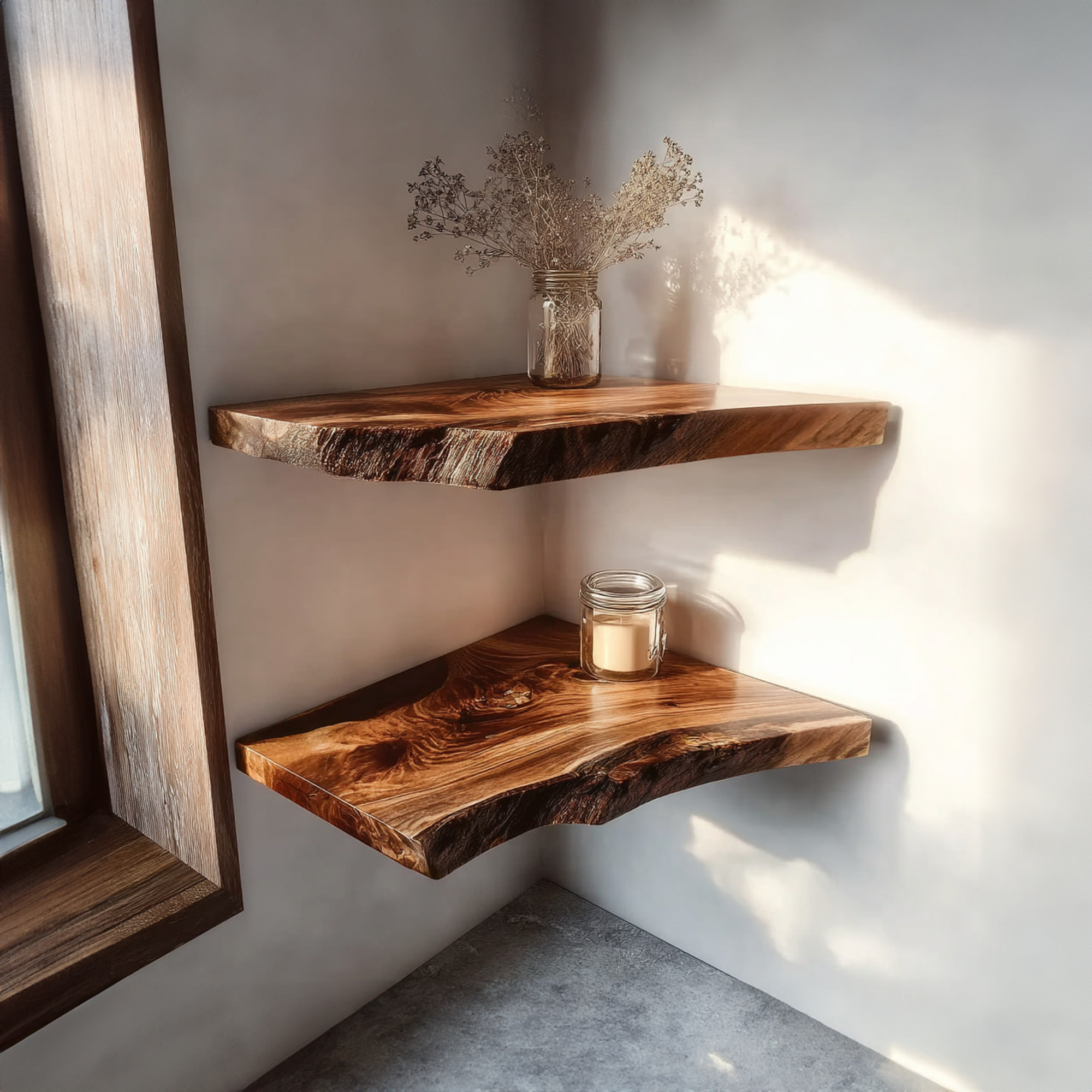 Rustic Floating Decorative Wall Shelf Kitchen Or Dining Room SINLKIFL196