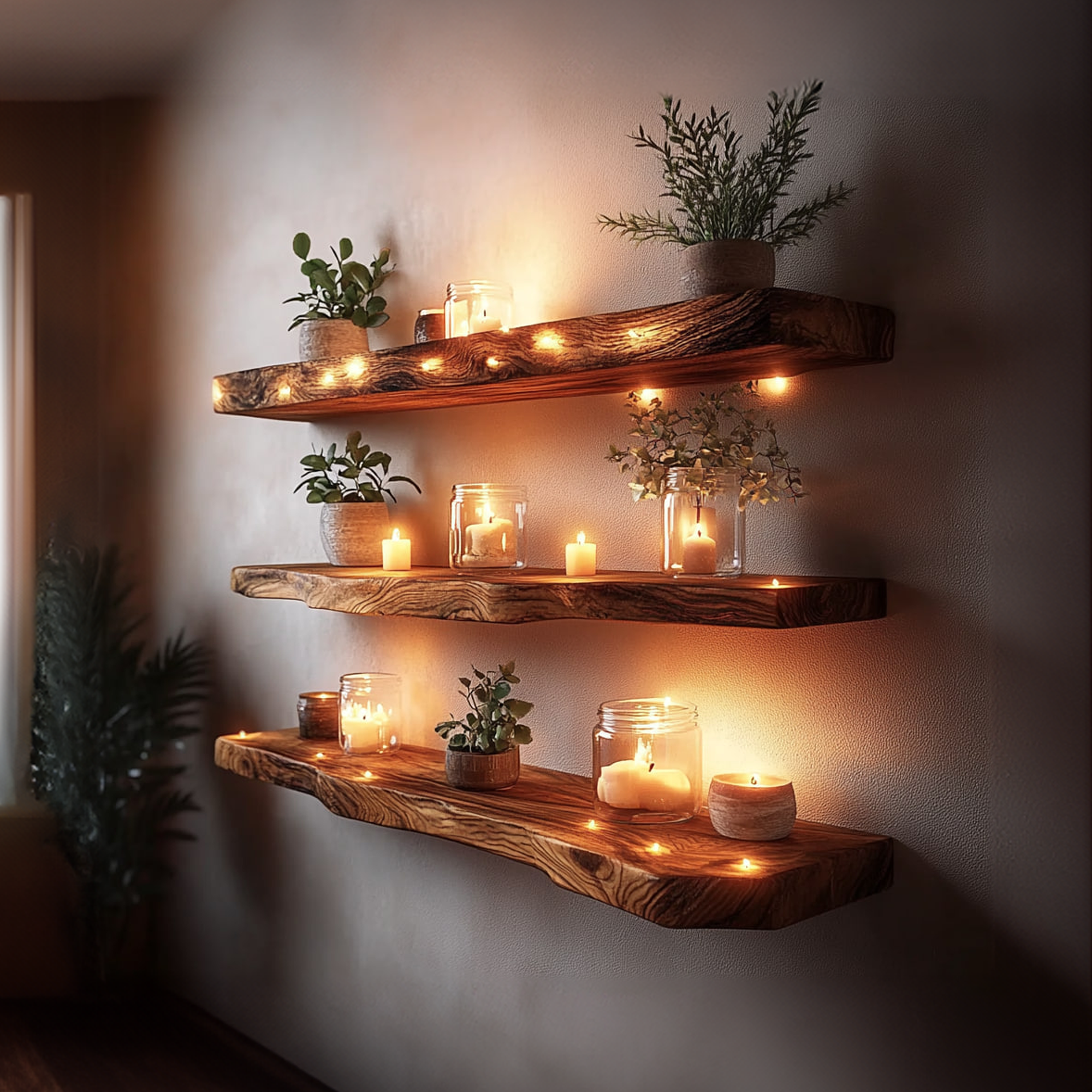 Rustic Floating Shelf Warm Minimal Living Room Or Office SINLKIFL312