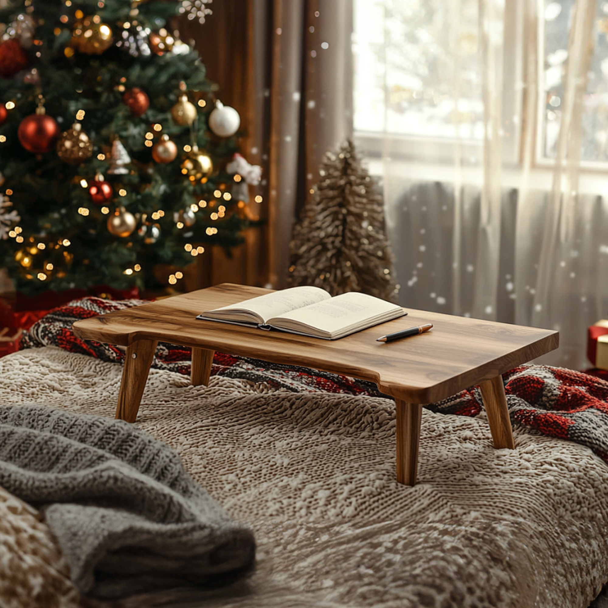 Rustic Lap Desk Christmas Cozy Bedroom Holiday Display SINLKIDK063