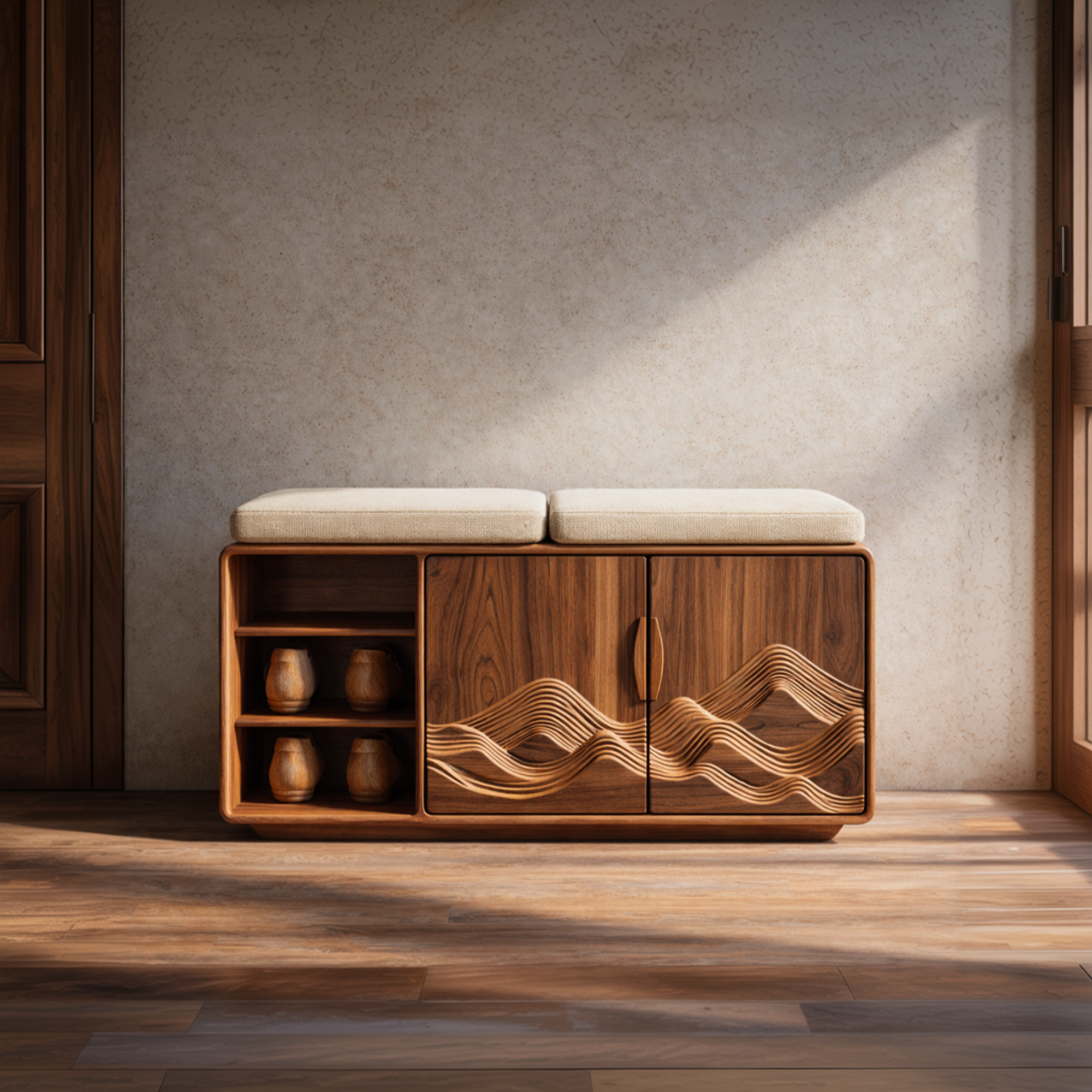 Rustic Shoe Bench For Hallway And Bedroom SINLKISB088