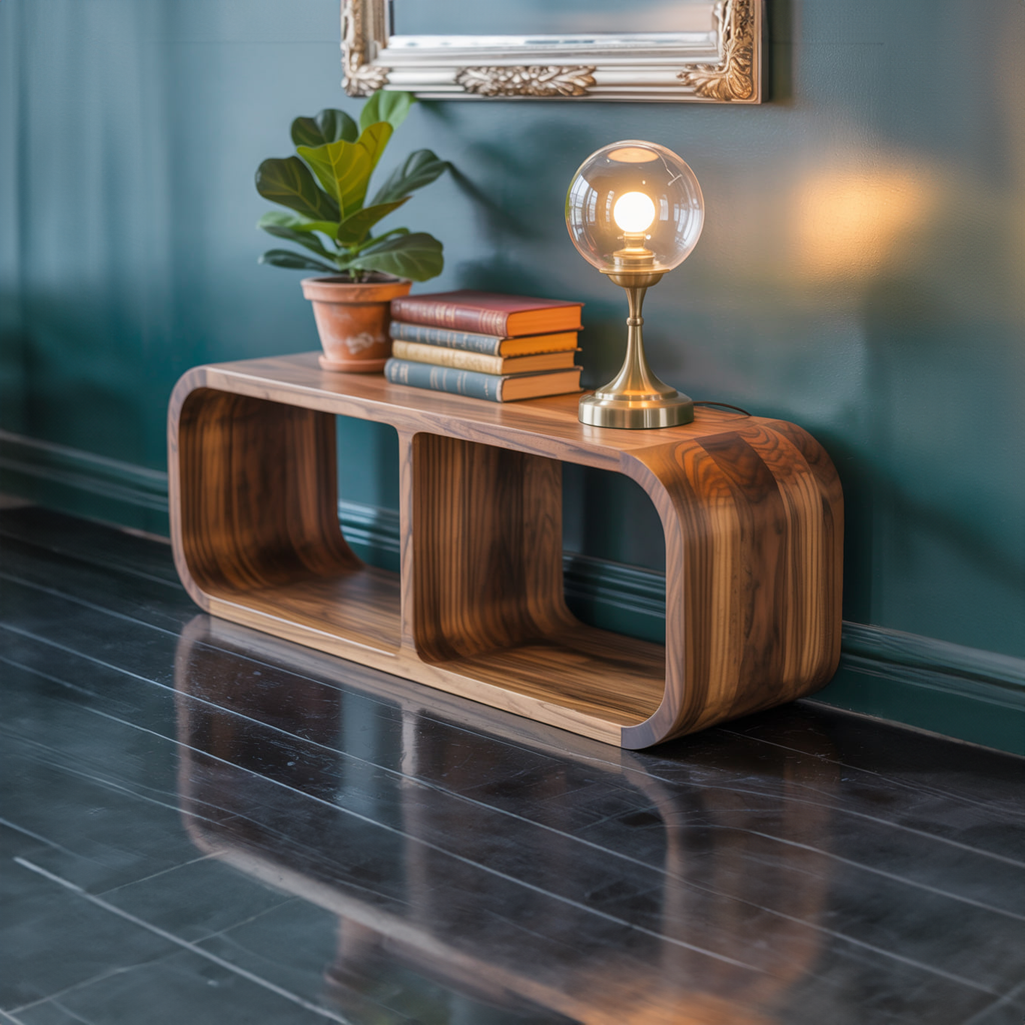 Mid Century Minimal Wood Storage Cabinet Entryway Or Living Room SINLKISC282