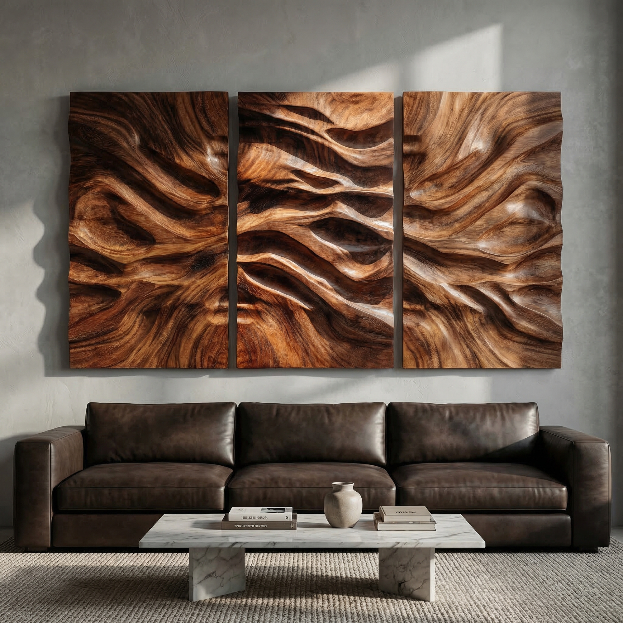 Modern Carved Wall Art Living Room And Bedroom SINLKIWD043