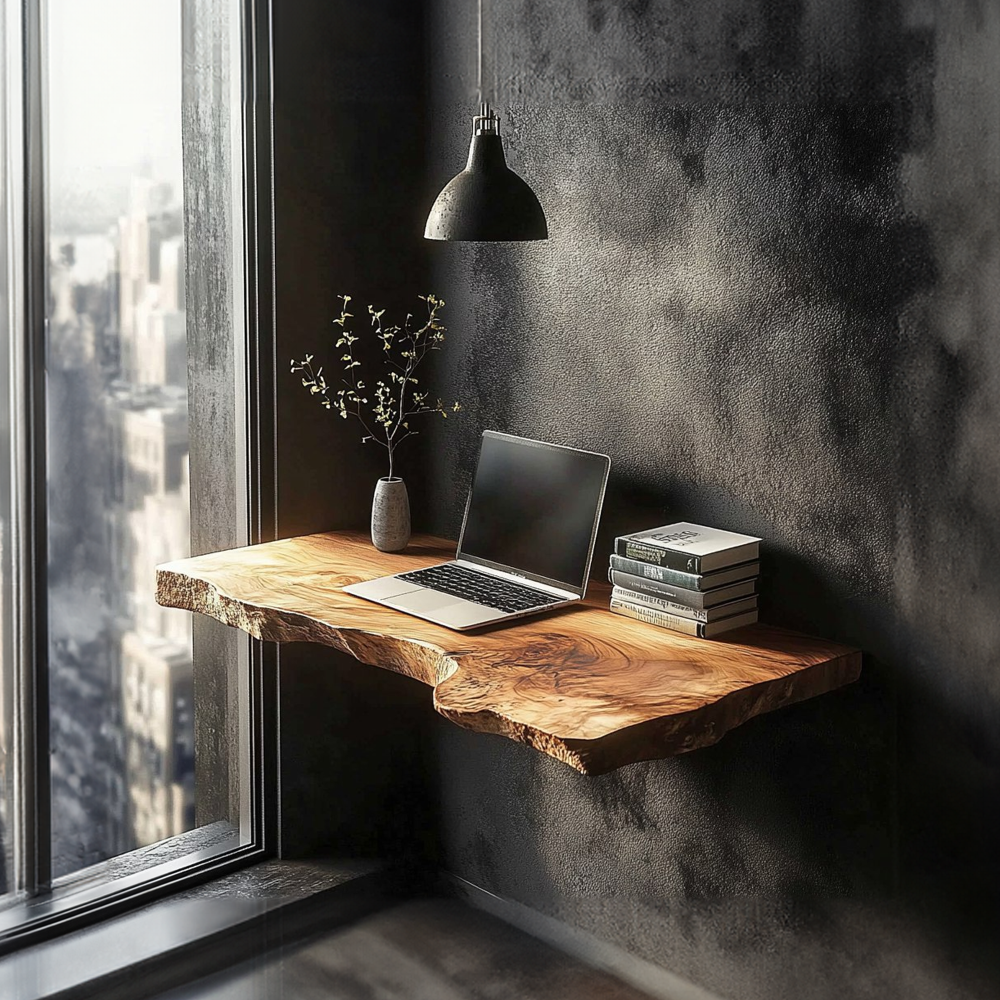 Rustic Floating Desk Workspace Or Living Room SINLKIFL289