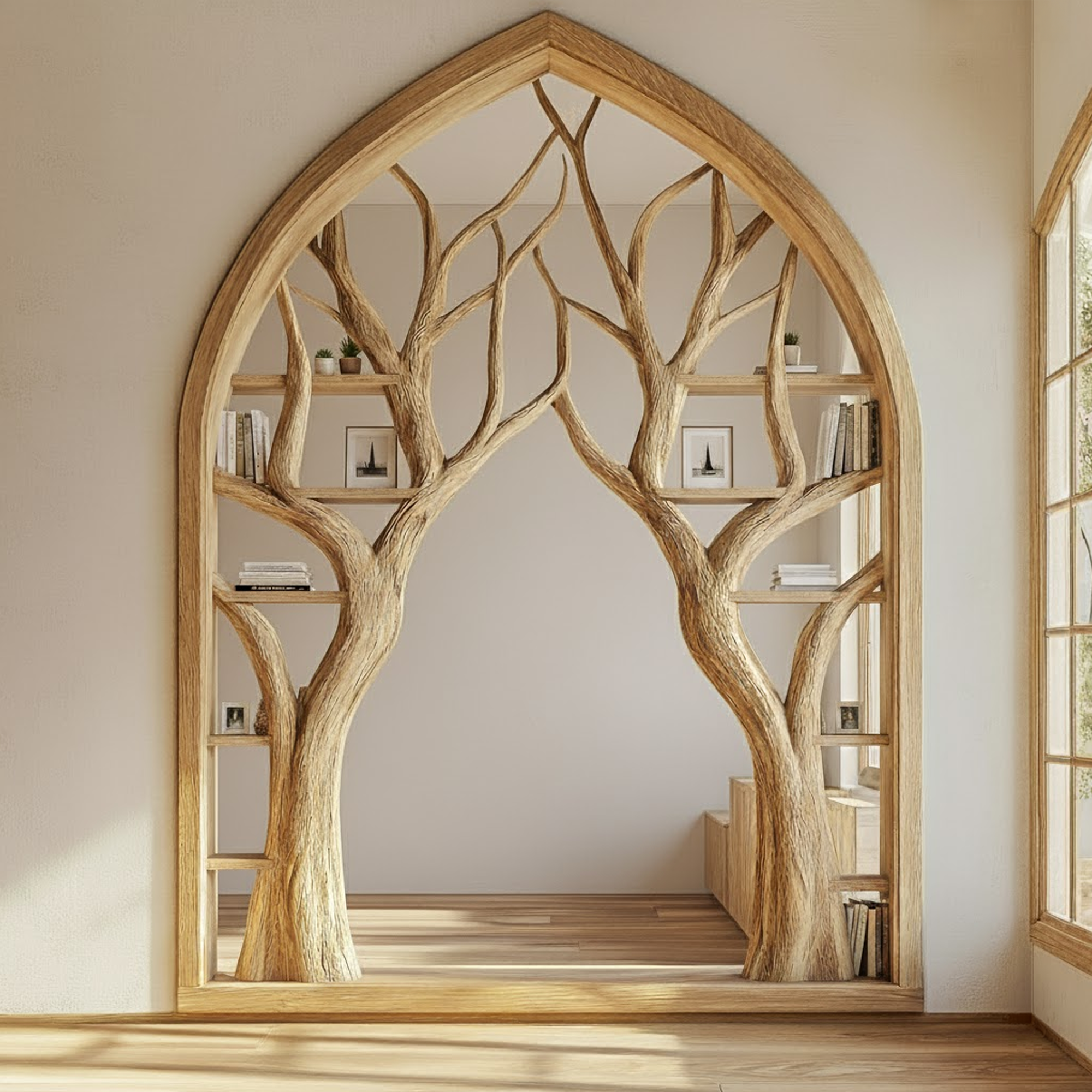 Organic Architectural Archway Shelf For Living Space Or Interior Area SINLKIDF004