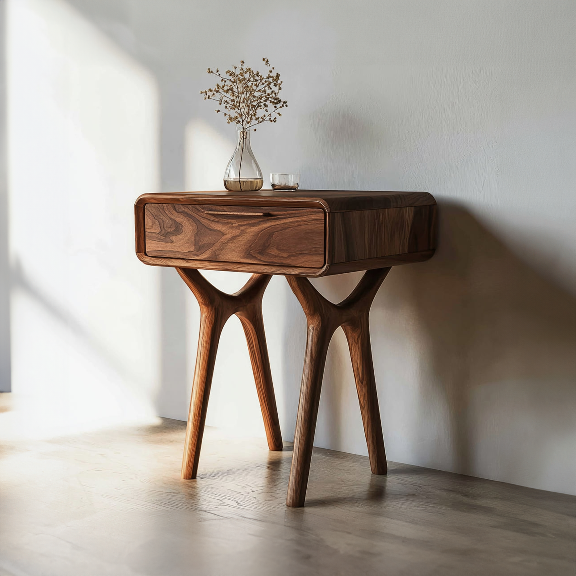 Organic Curved Leg Side Table Bedroom Or Living Room SINLKICC023