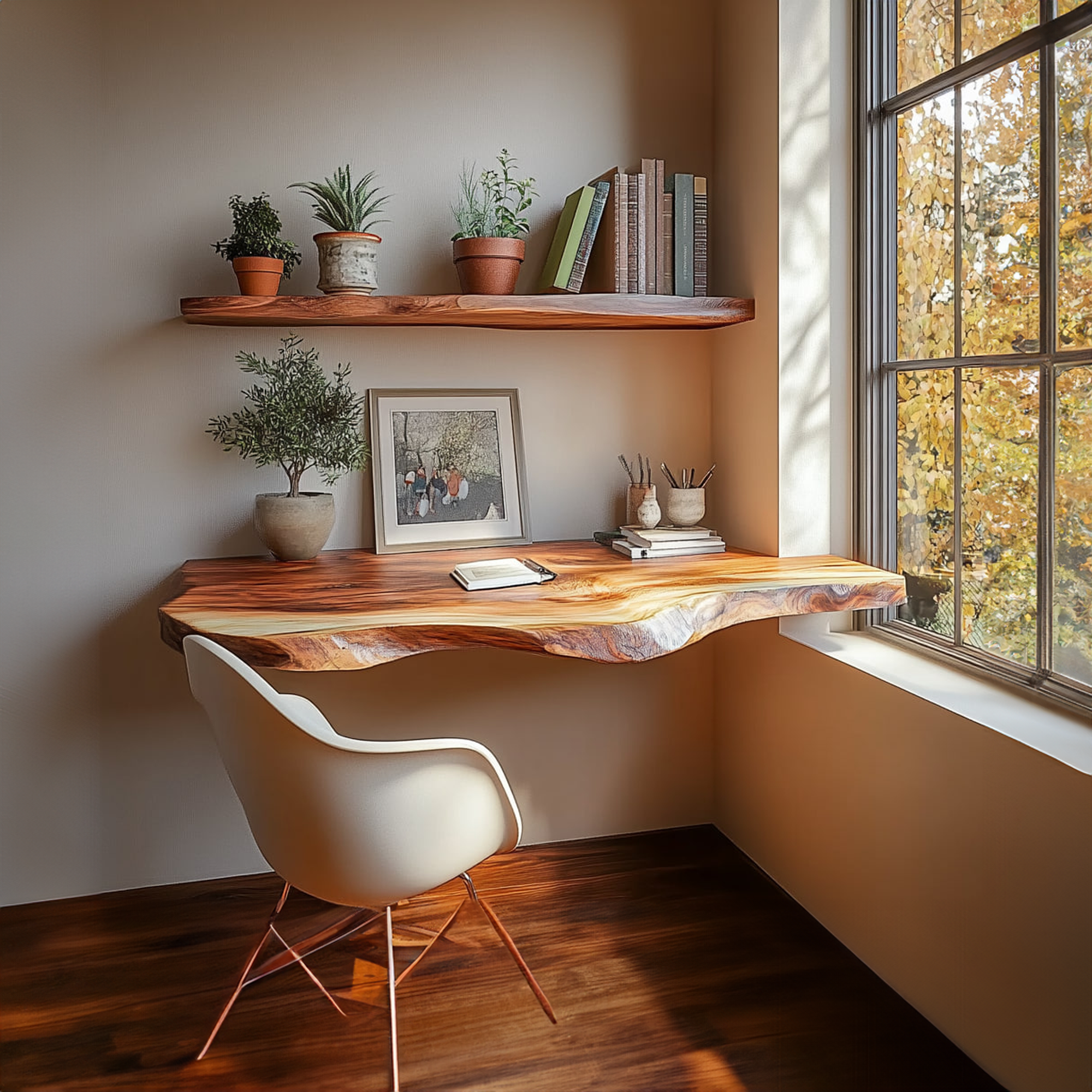 Rustic Wall Mounted Study Desk Shelf Living Room SINLKIFL212