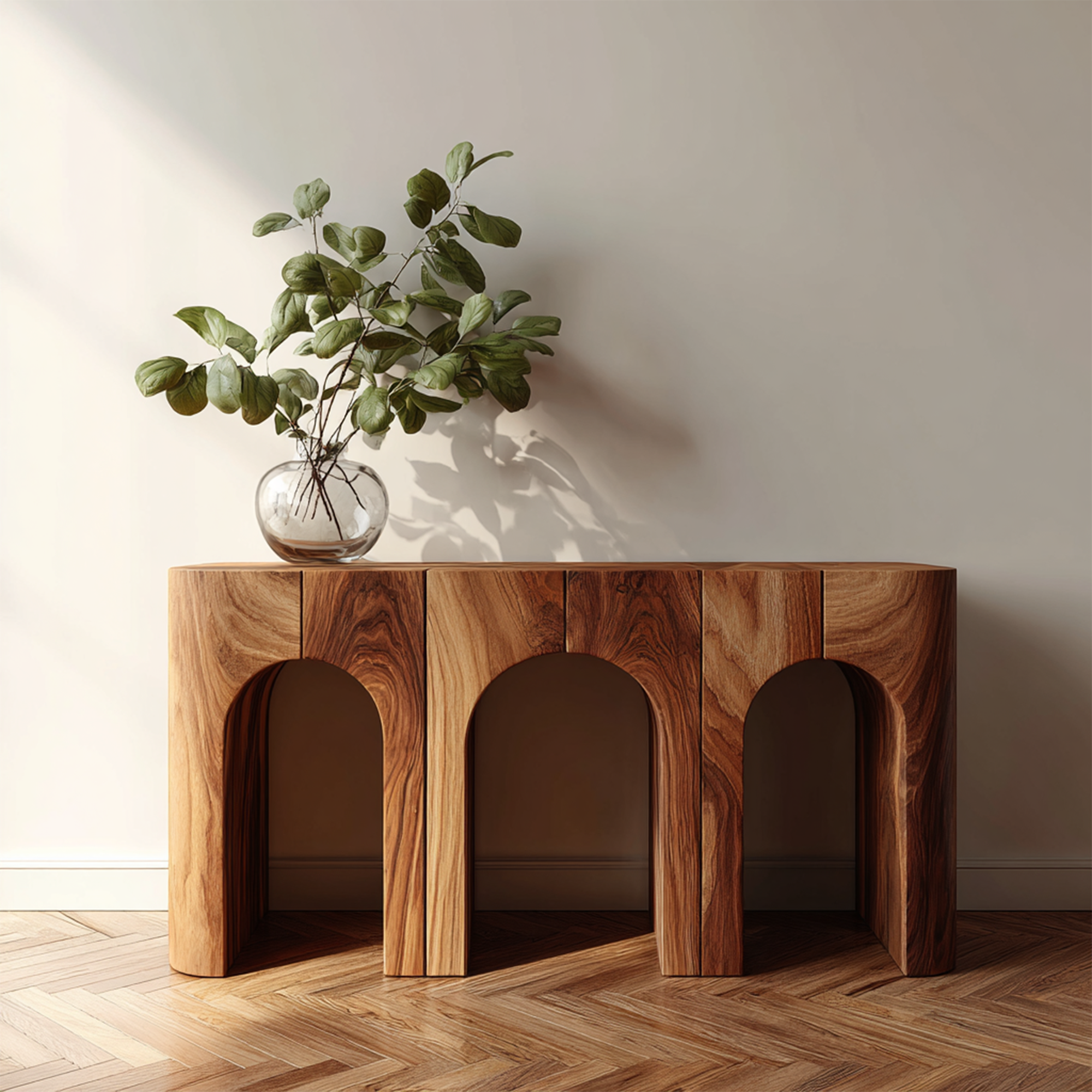 Mid Century Arch Console Table Living Room And Entryway SINLKICS421