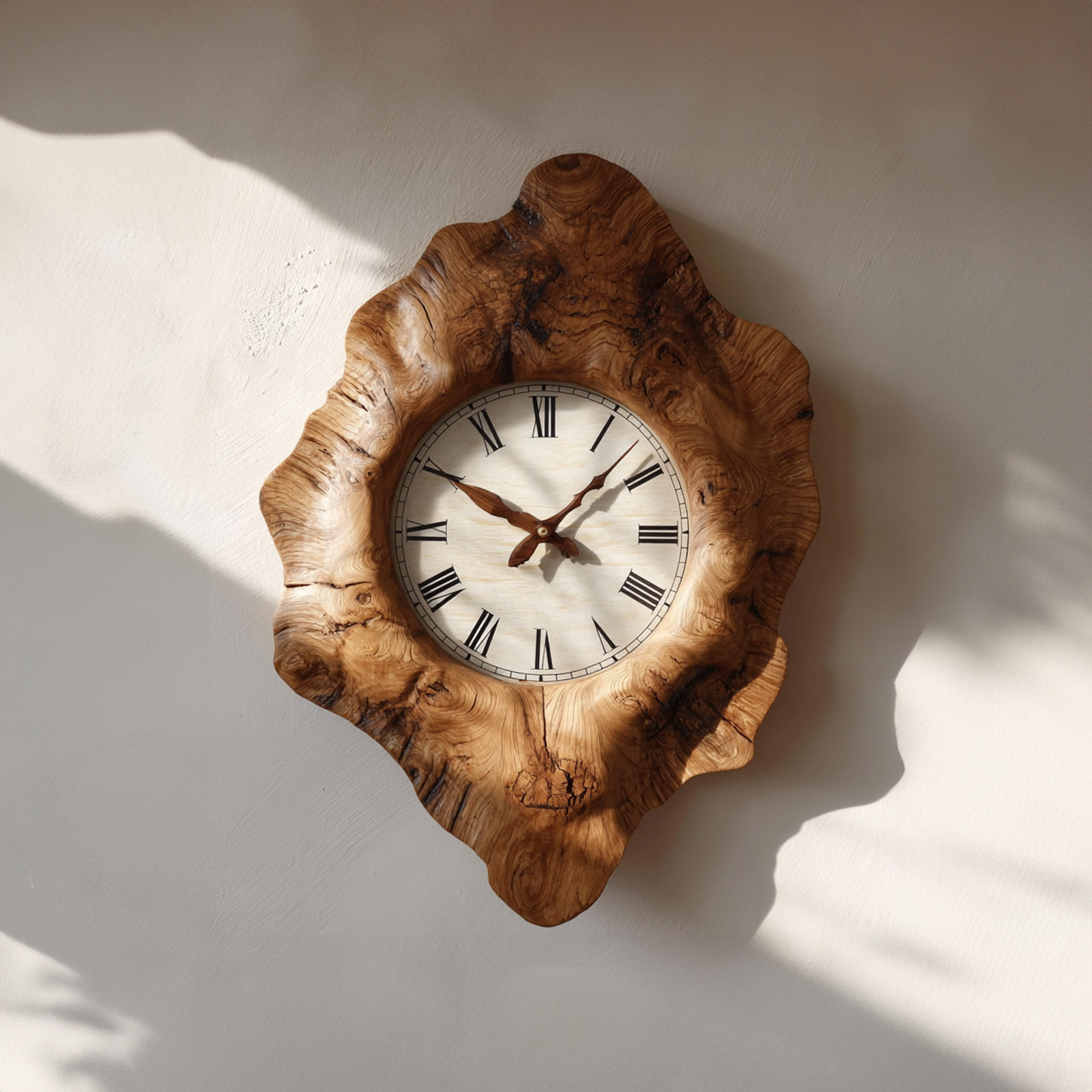 Rustic Organic Wooden Wall Clock Living Room Or Entryway Decor SINLKICK002