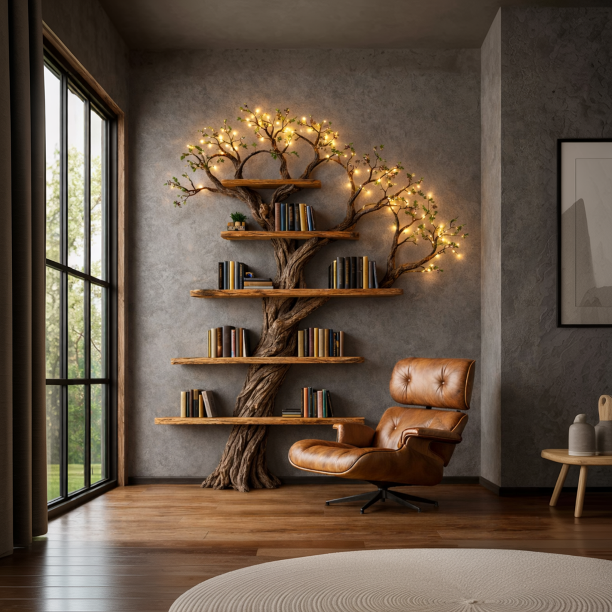 Sculptural Tree Bookshelf Living Room Interior Art Furniture SINLKITB673