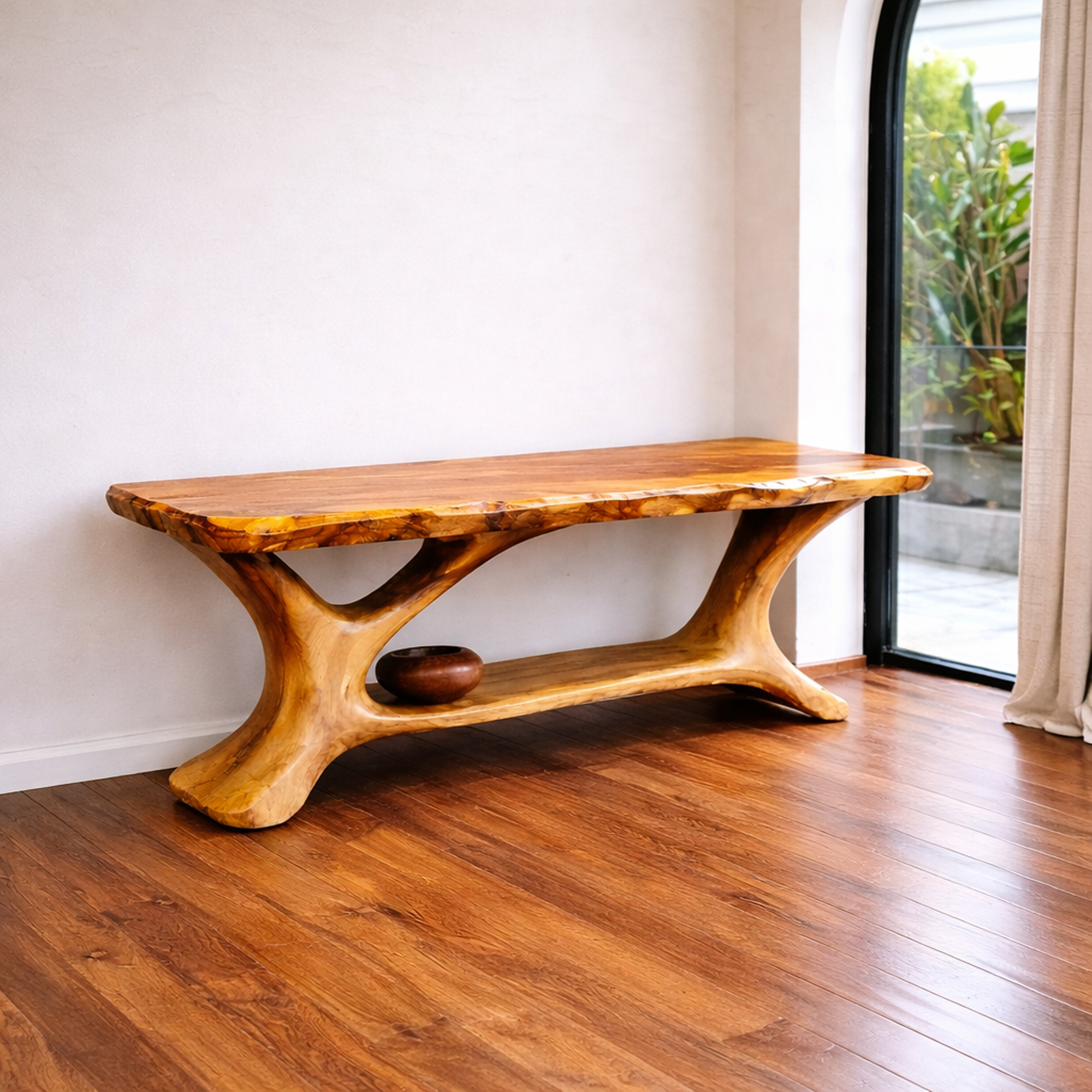 Handmade Rustic Console Table With Artistic Base For Hallway Interior SINLKICS470