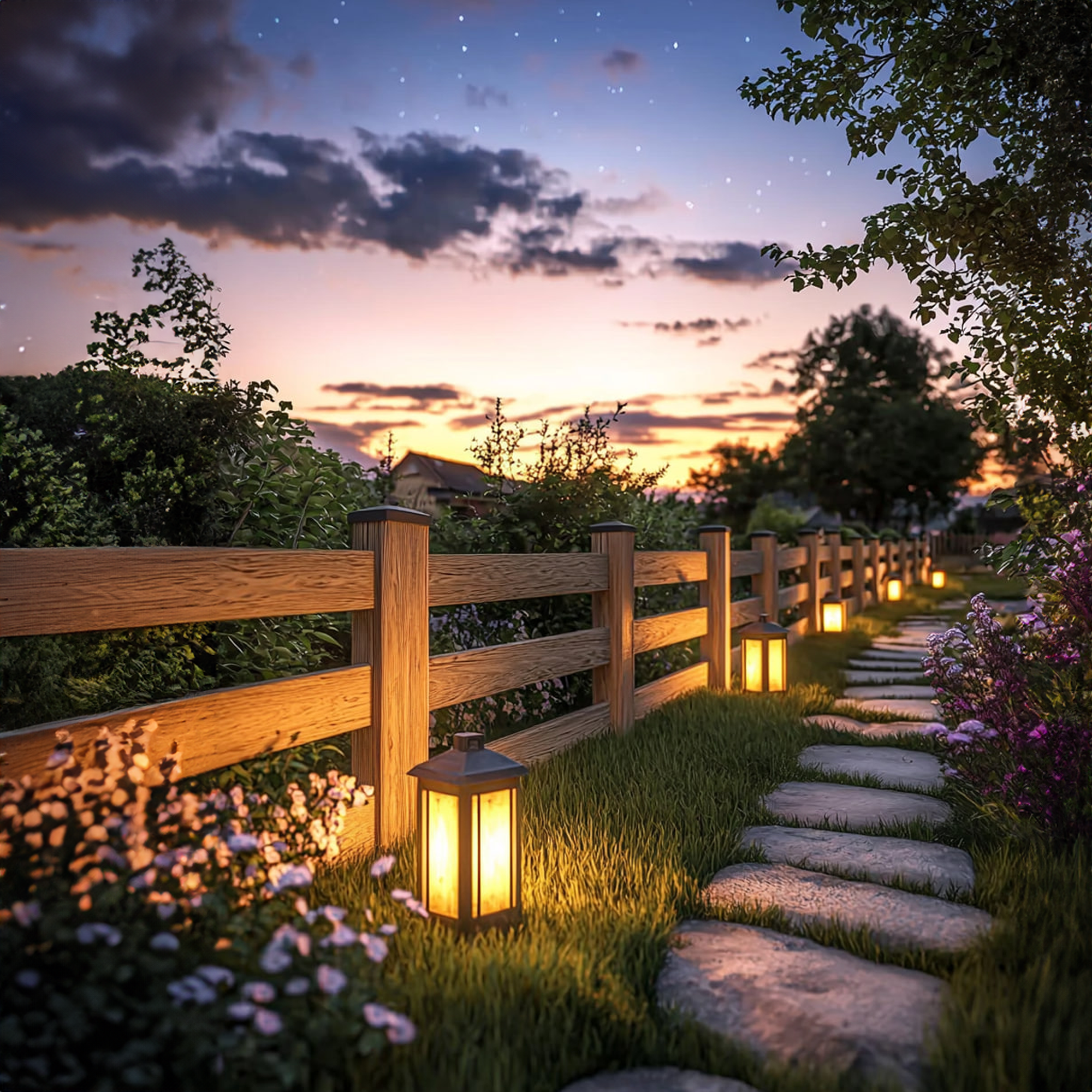 Rustic Garden Fence For Backyard And Outdoor Decor SINLKIWF002