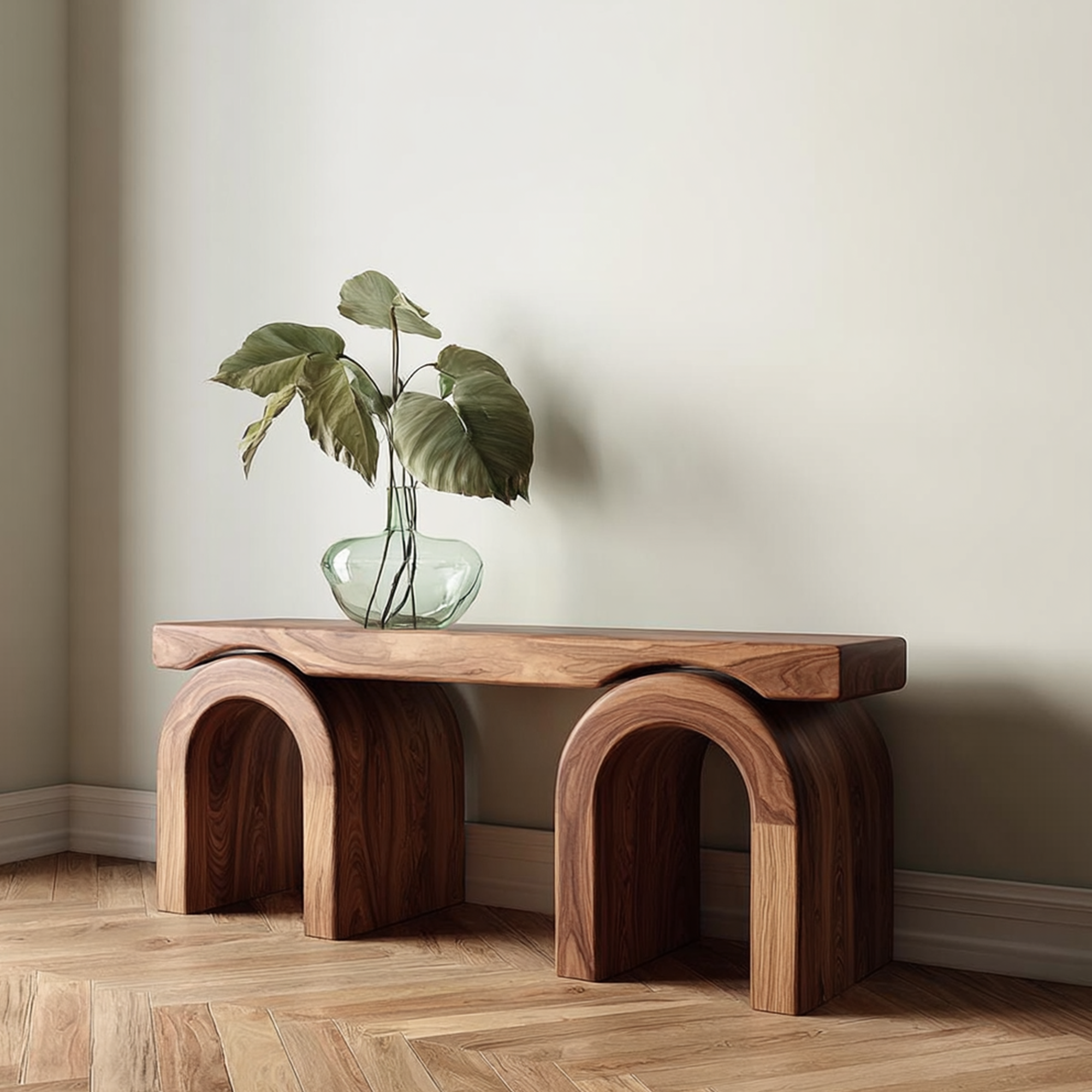 Mid Century Natural Console Table Living Room And Open Room SINLKICS419