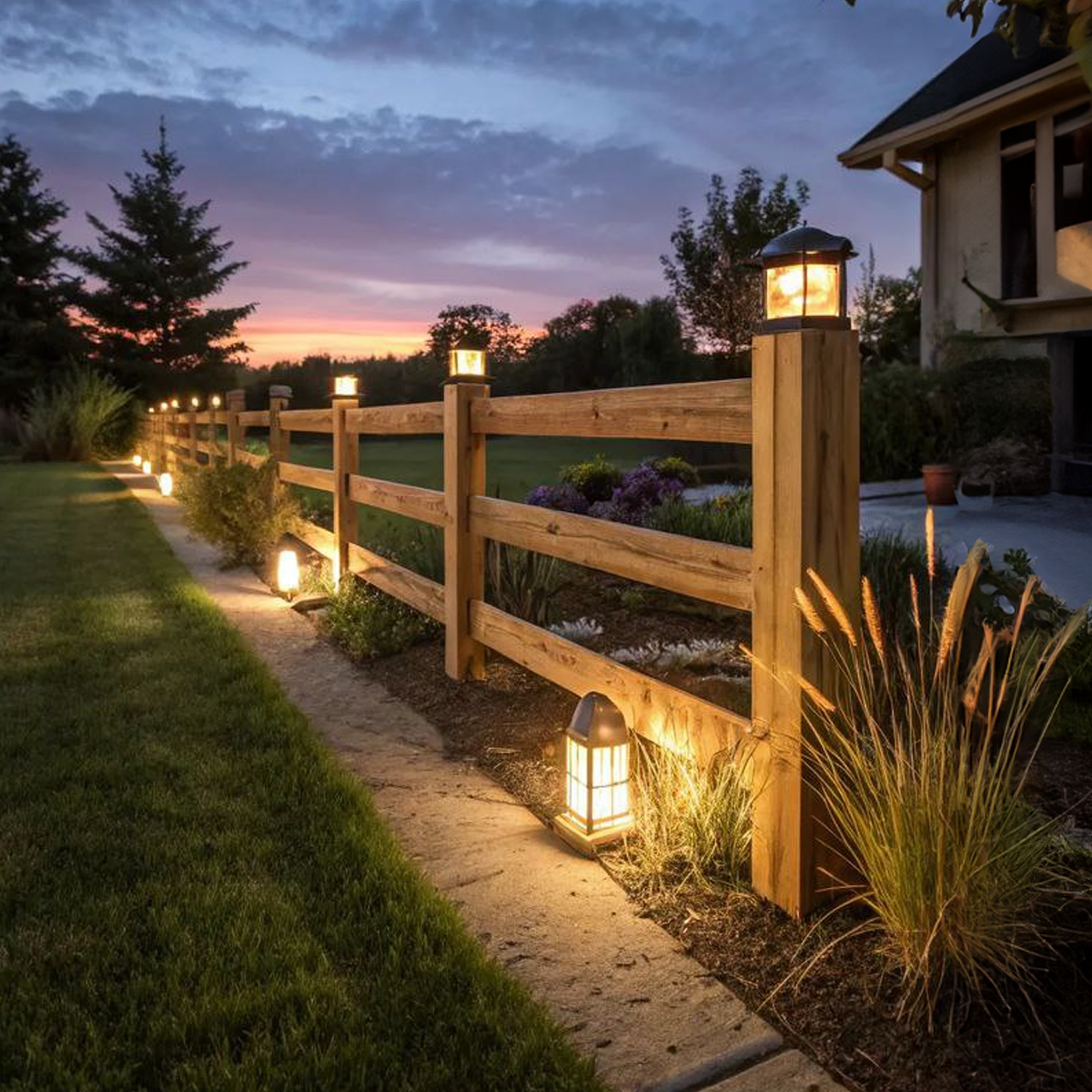 Rustic Farmhouse Fence For Garden And Walkway Decor SINLKIWF003