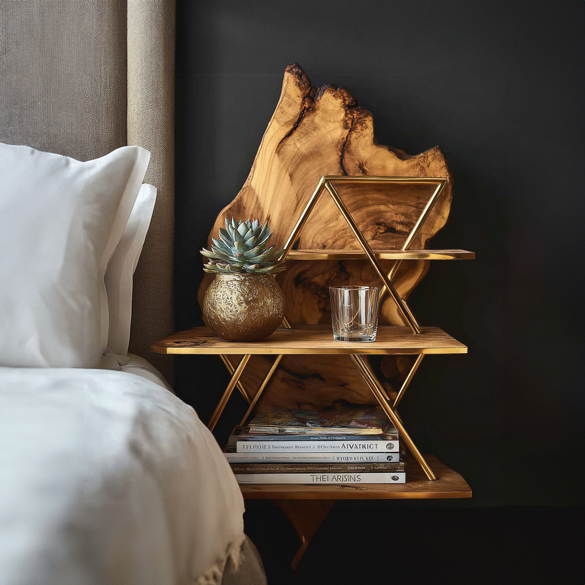 Rustic Floating Nightstand Bedroom Living Room SINLKIBT061